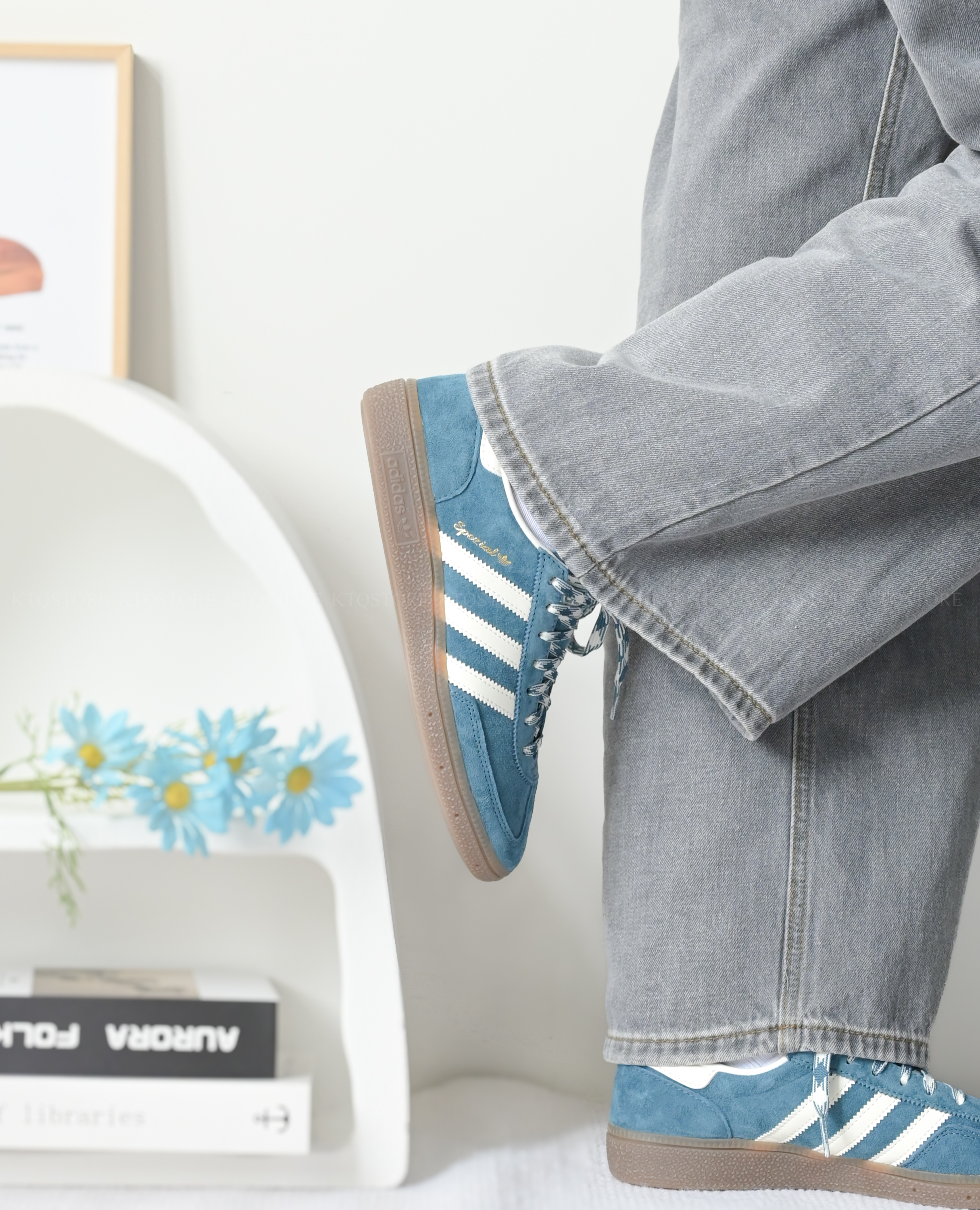 KTQ STORE ‧ Adidas Handball Spezial 德訓鞋 藍白 KI5941