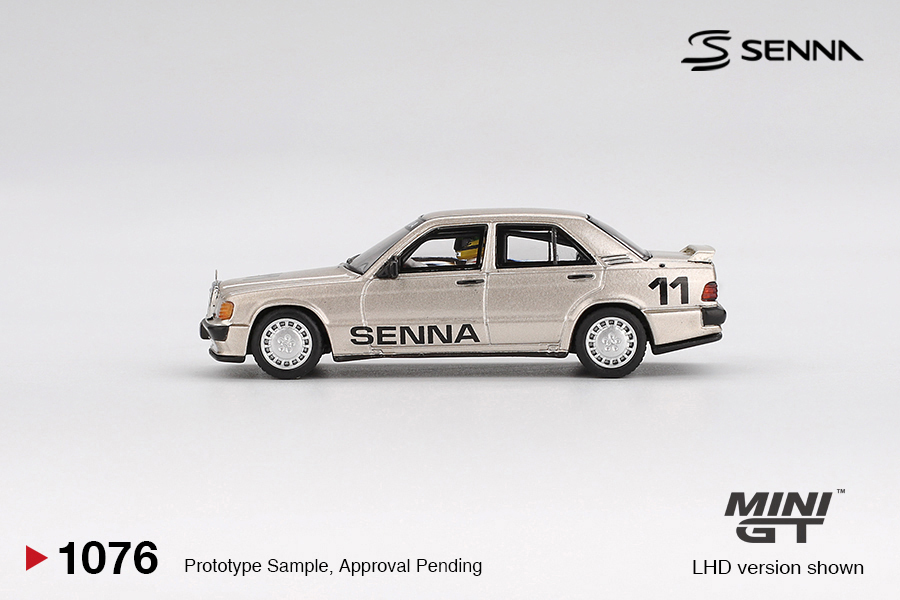 【預訂】Mini GT 1076 Mercedes-Benz 190 E 2.3-16 #11 Ayrton Senna 1984 Nürburgring Race of Champions w/ Figure