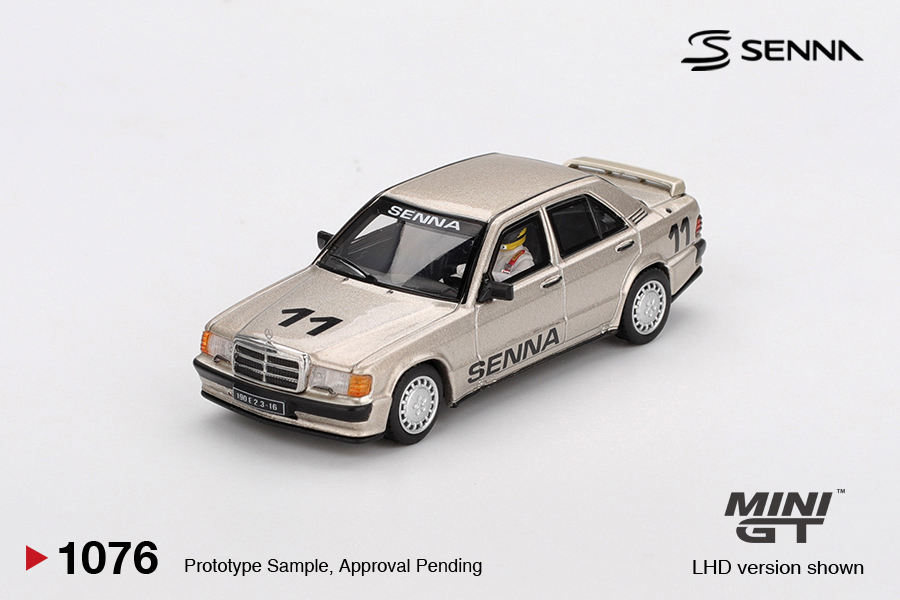 【預訂】Mini GT 1076 Mercedes-Benz 190 E 2.3-16 #11 Ayrton Senna 1984 Nürburgring Race of Champions w/ Figure