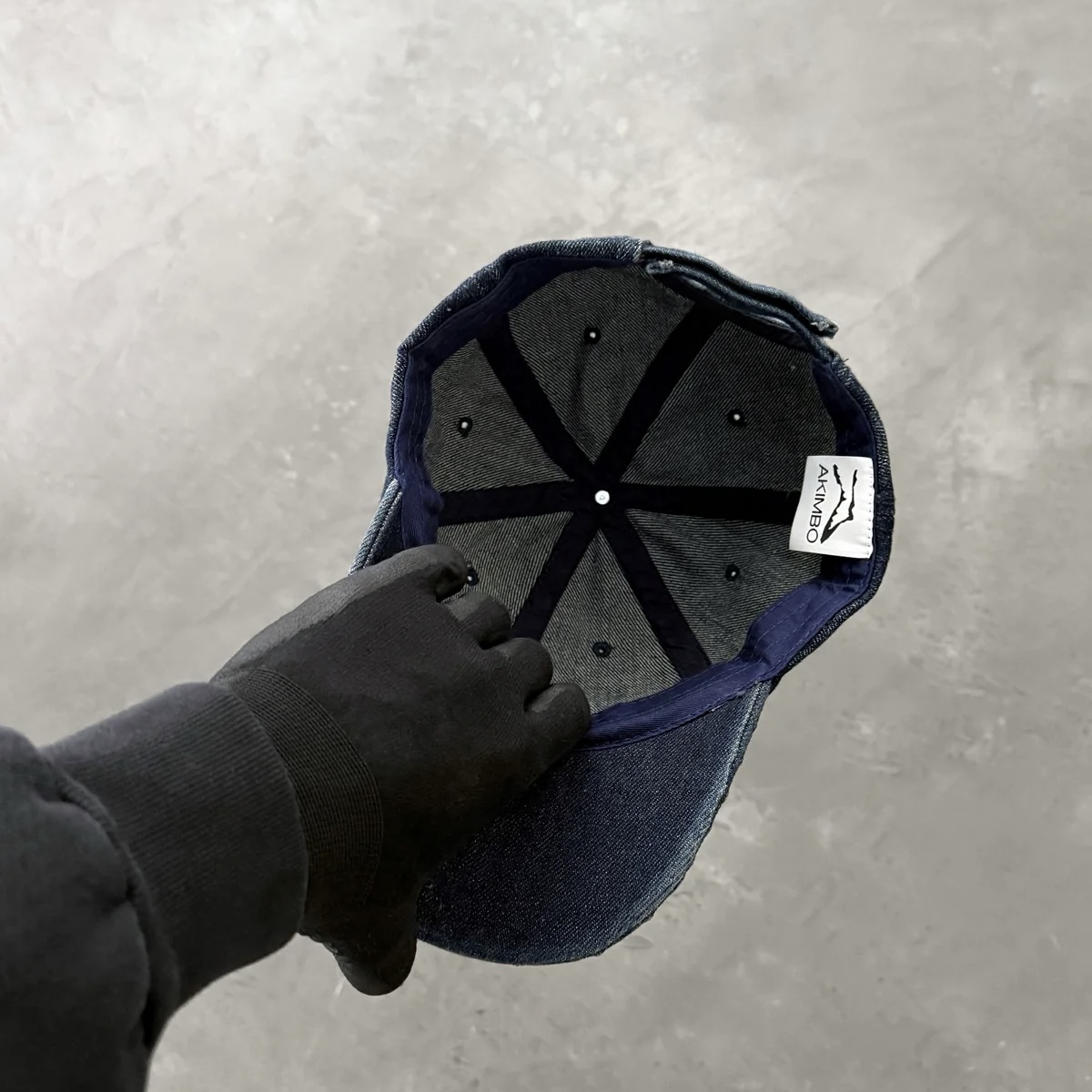 AKIMBO CLUB Denim Diamond Plate Range Cap 單寧牛仔老帽帽子