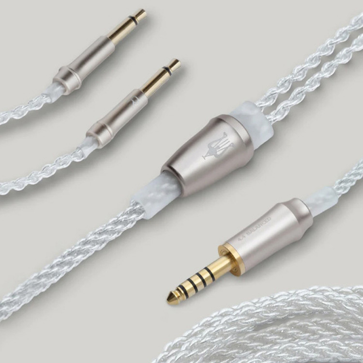 羅馬尼亞 MEZE – 4.4mm > 3.5mm MONO SILVER-PLATED UPGRADE CABLE | 109PRO, 99 Series, LIRIC 耳機專用