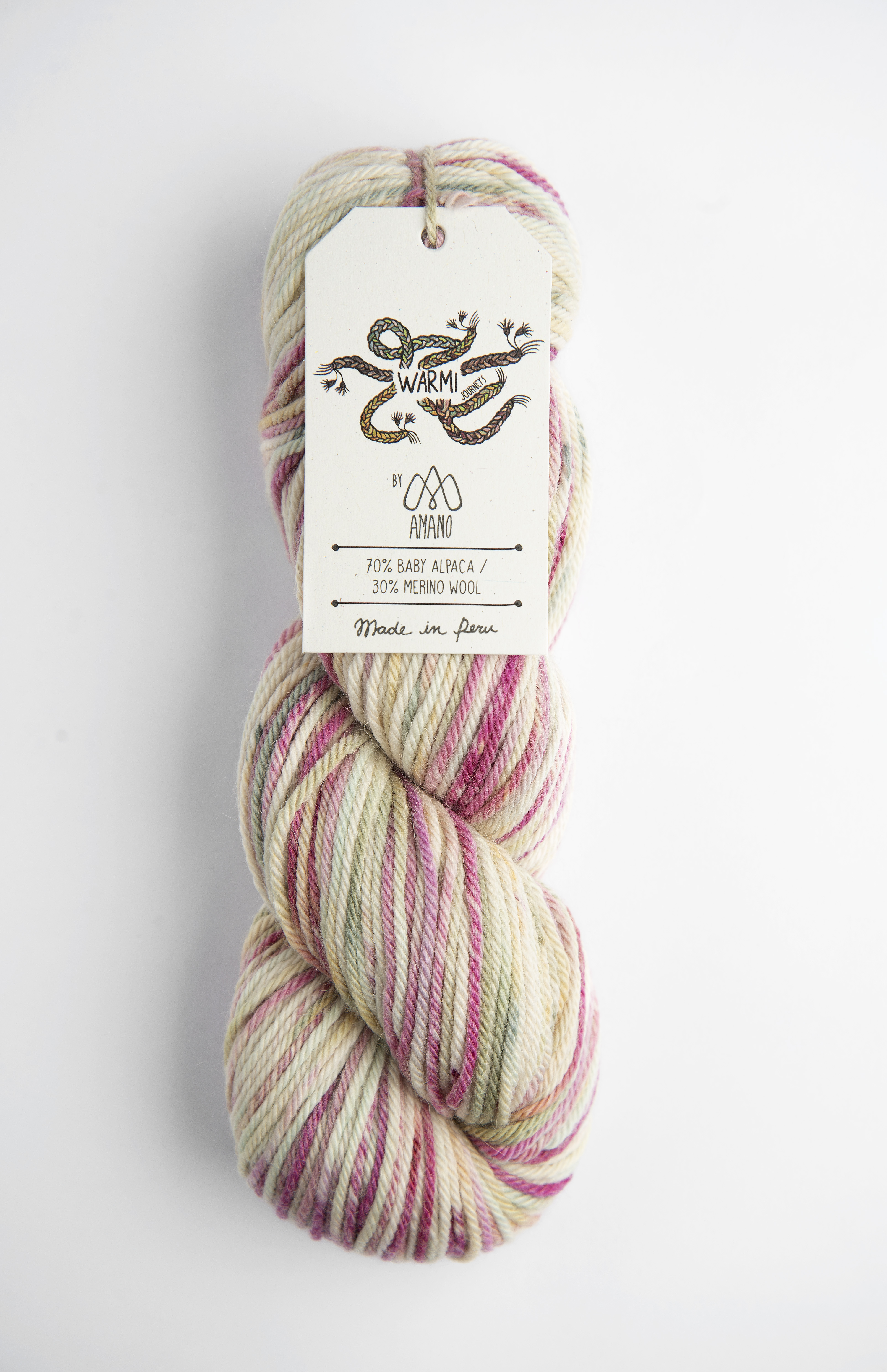 Amano Yarns - Warmi Journeys 幼羊駝、美麗諾混紡手染線