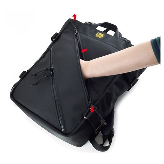 VanNuys D566 Double Zipper Tote Backpack