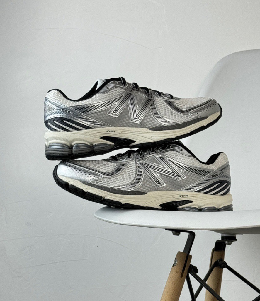 男女鞋 NEW BALANCE 860 銀灰 Y2K 網眼 老爹鞋 復古 慢跑鞋【ML860GB2】NB860