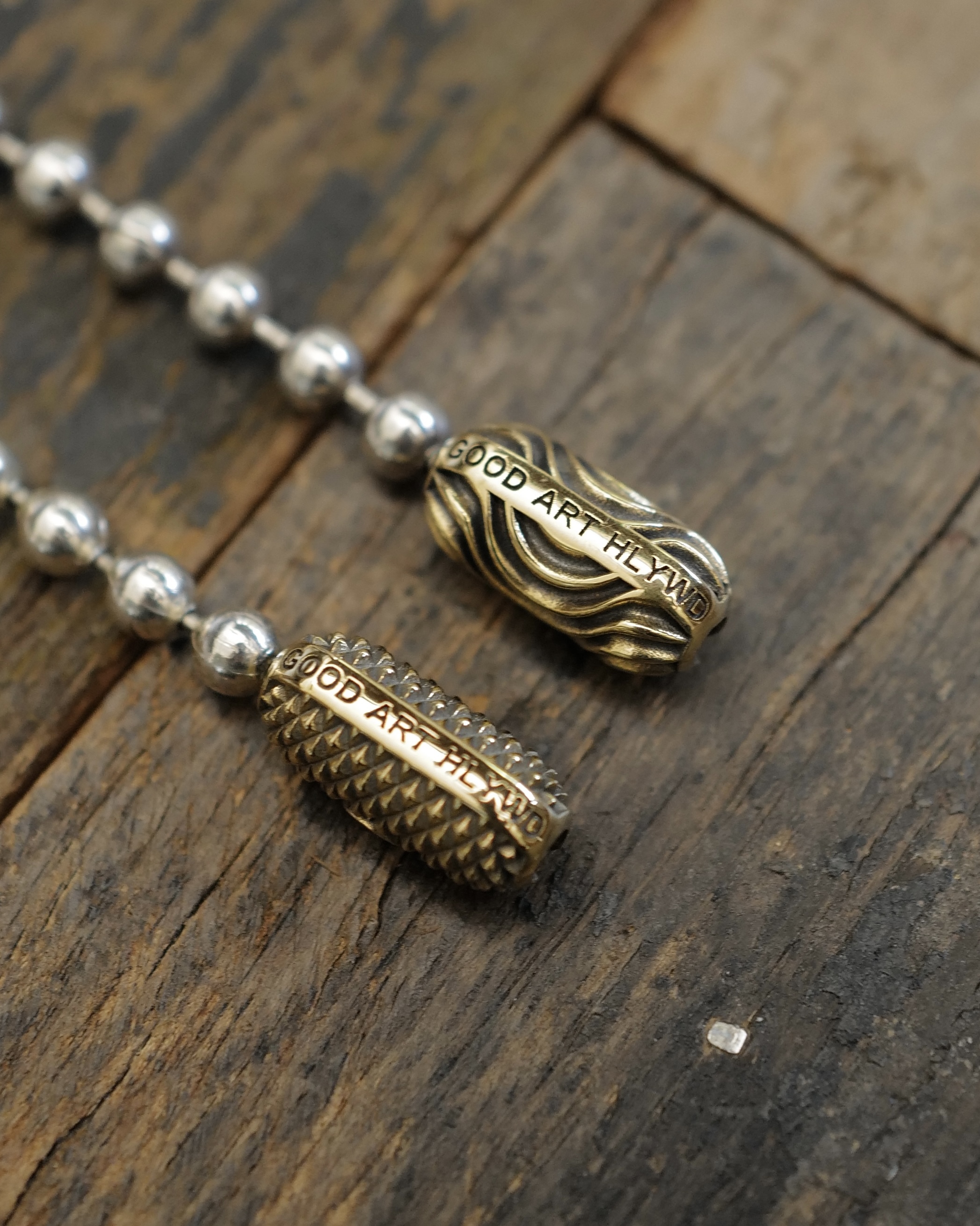 18K YG Ball chain connector