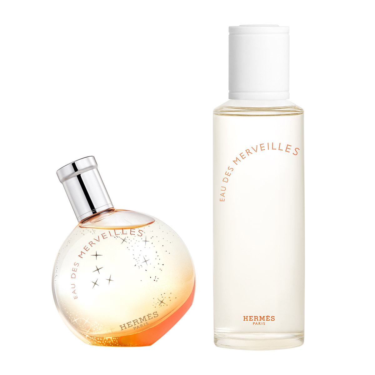 HERMES Eau des Merveilles橘彩星光淡香水套裝 30ml+Refill125ml