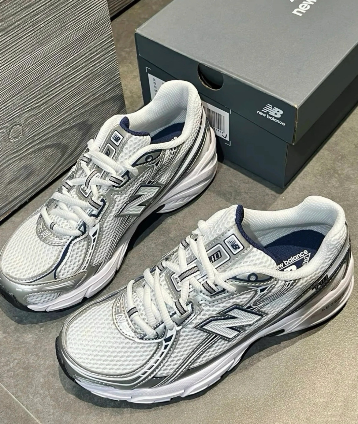 男女鞋 NEW BALANCE 740 白銀藍 網布 透氣 復古 老爹鞋 休閒鞋【U740WN2】NB740