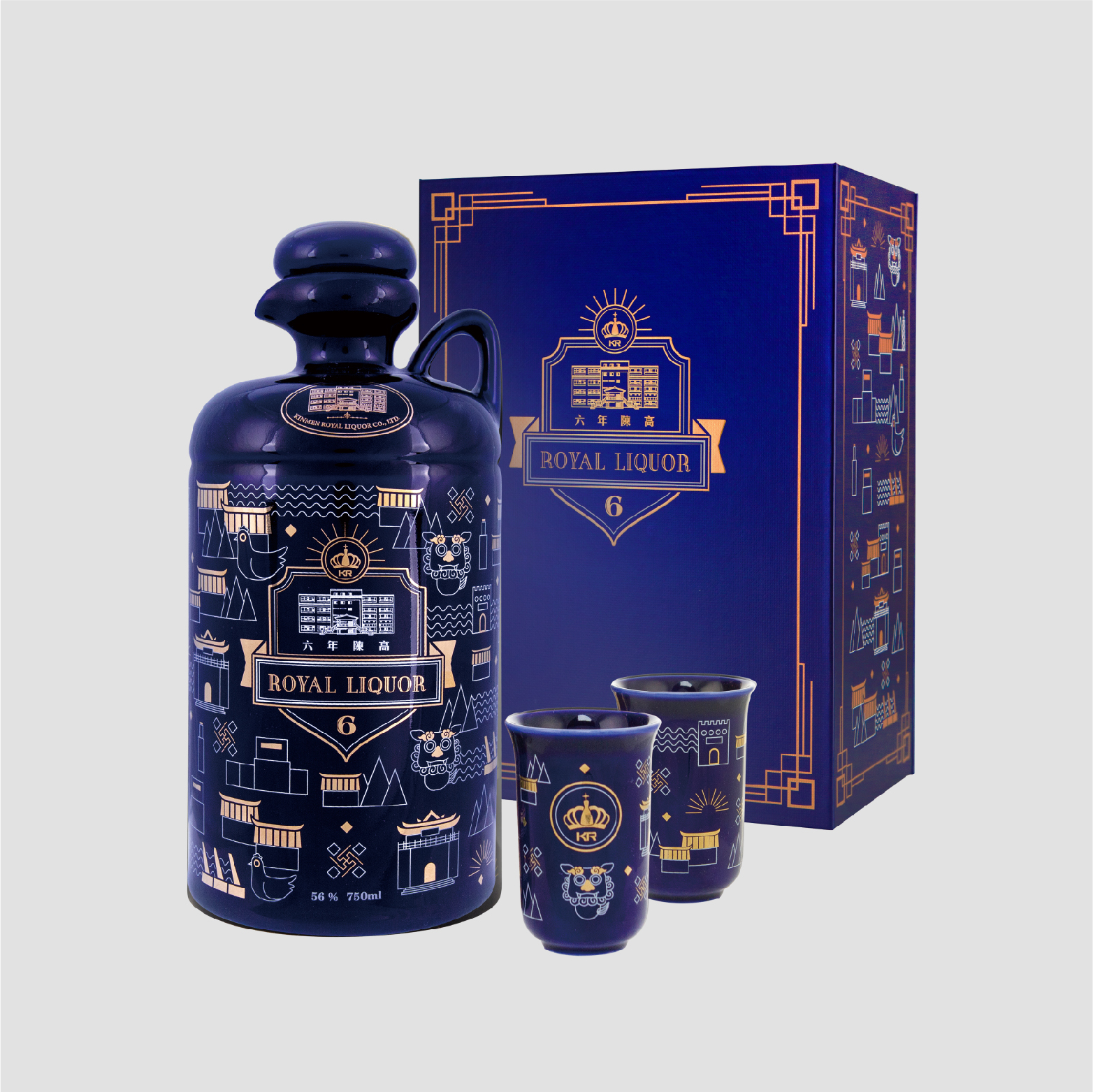56度0.75L 皇家高粱酒-六年陳高(藍)