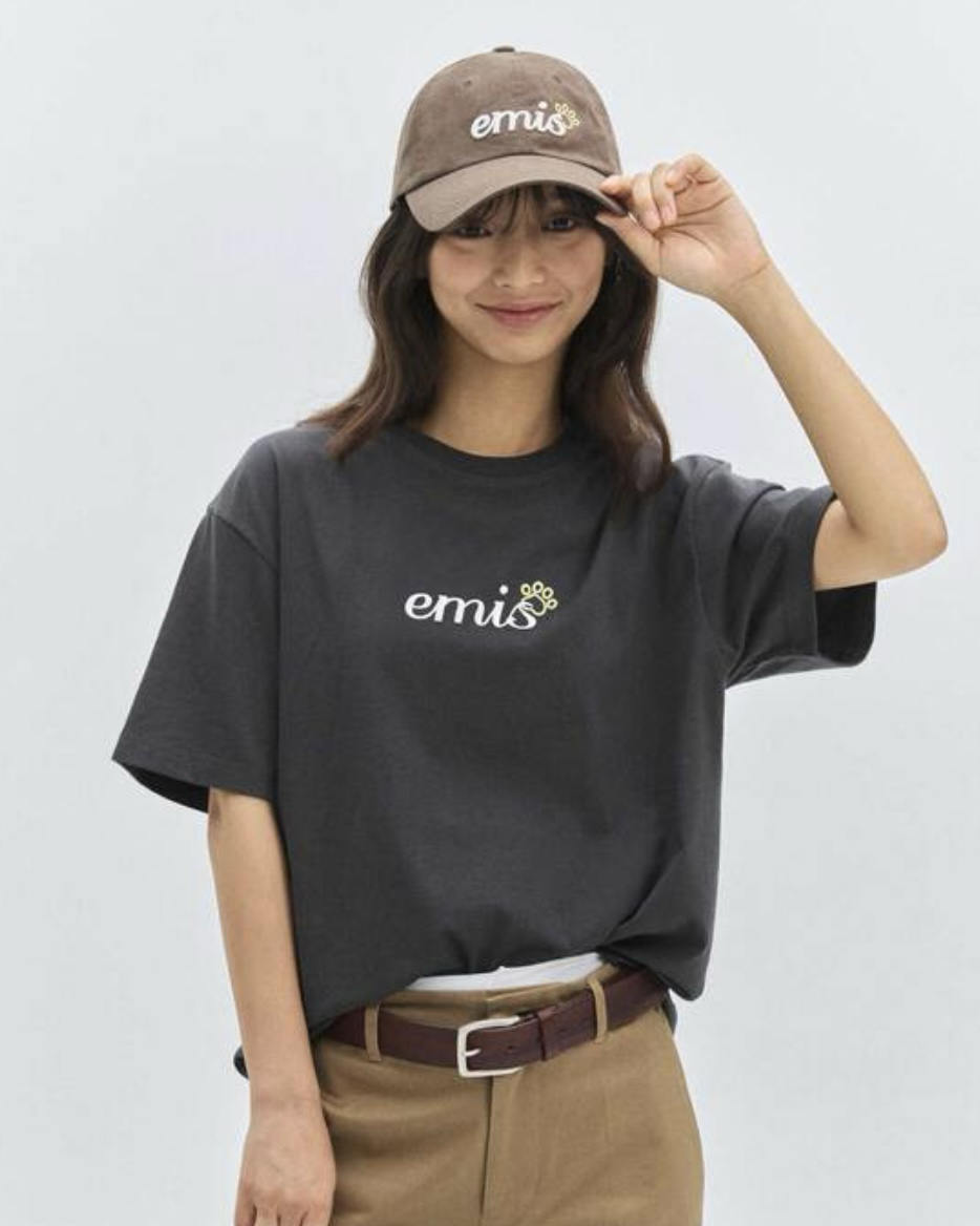 🇰🇷 EMIS LETTERING LOGO BALL CAP 棒球帽 手寫字體 小狗掌印 立體 刺繡 共5色