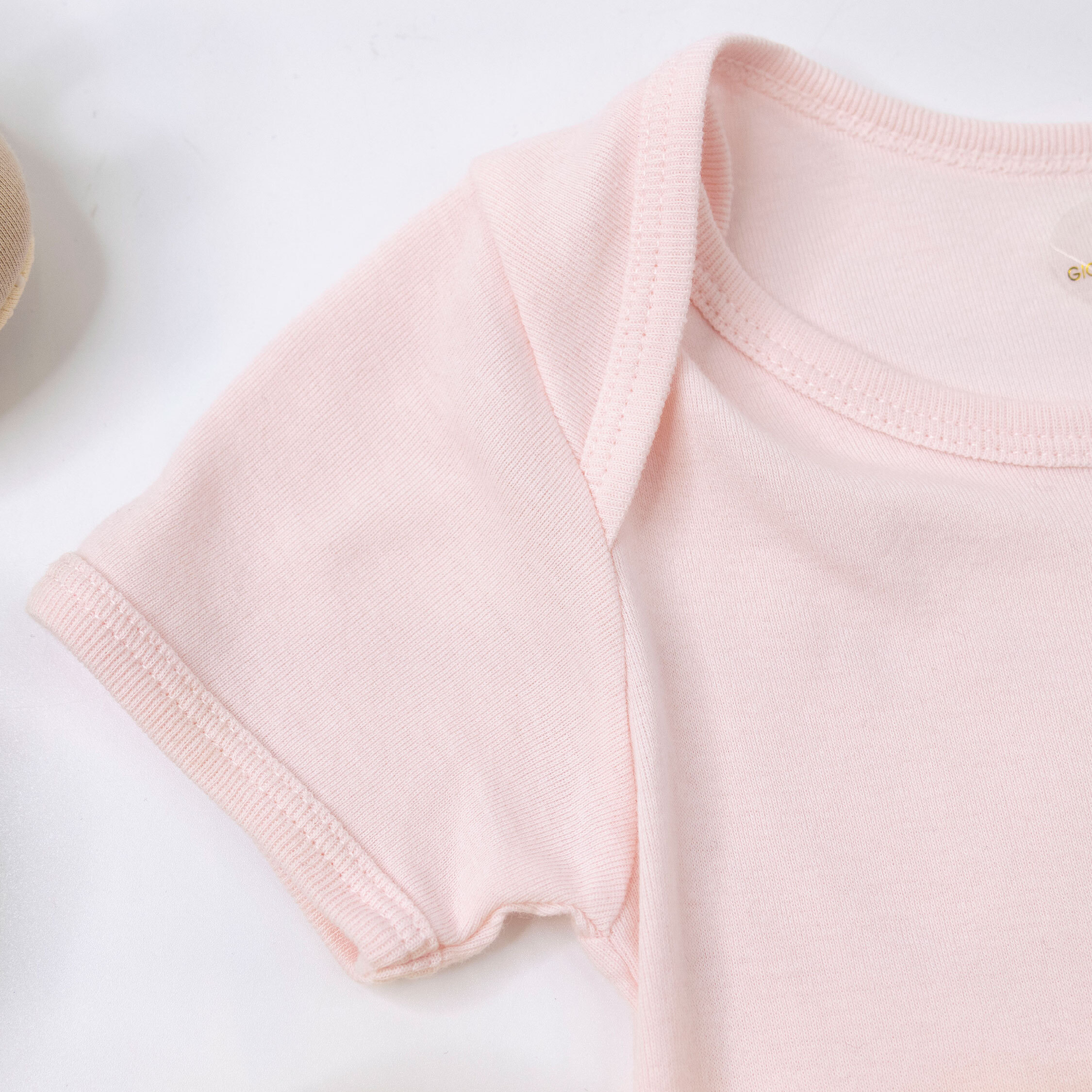 ☆二件優惠組合☆范侖鐵諾【90CM】MIT粉黃純棉包屁衣