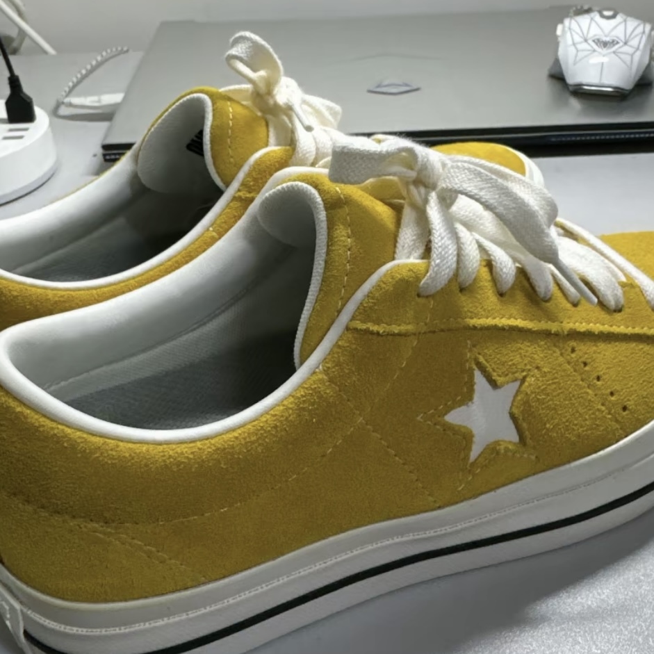 CONVERSE ONE STAR 95 OX 黃 翻毛皮 復古 低筒 滑板鞋 休閒鞋 男 女鞋 A14713C