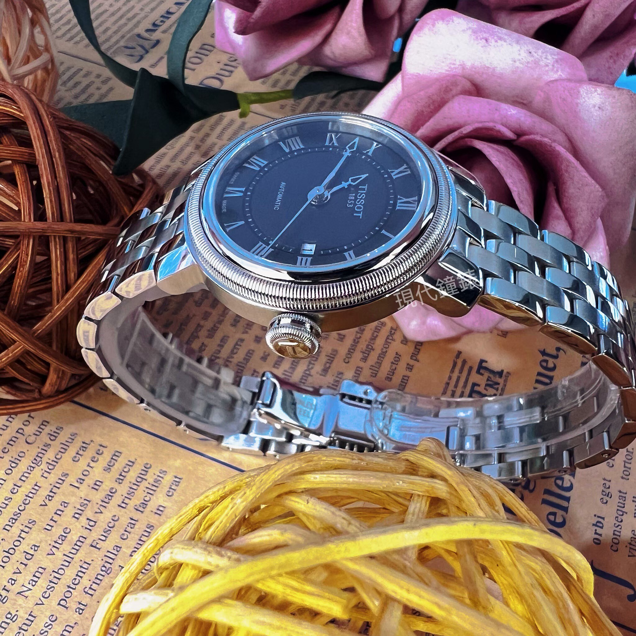 【TISSOT天梭】經典羅馬機械女錶T097007110530 29mm 現代鐘錶