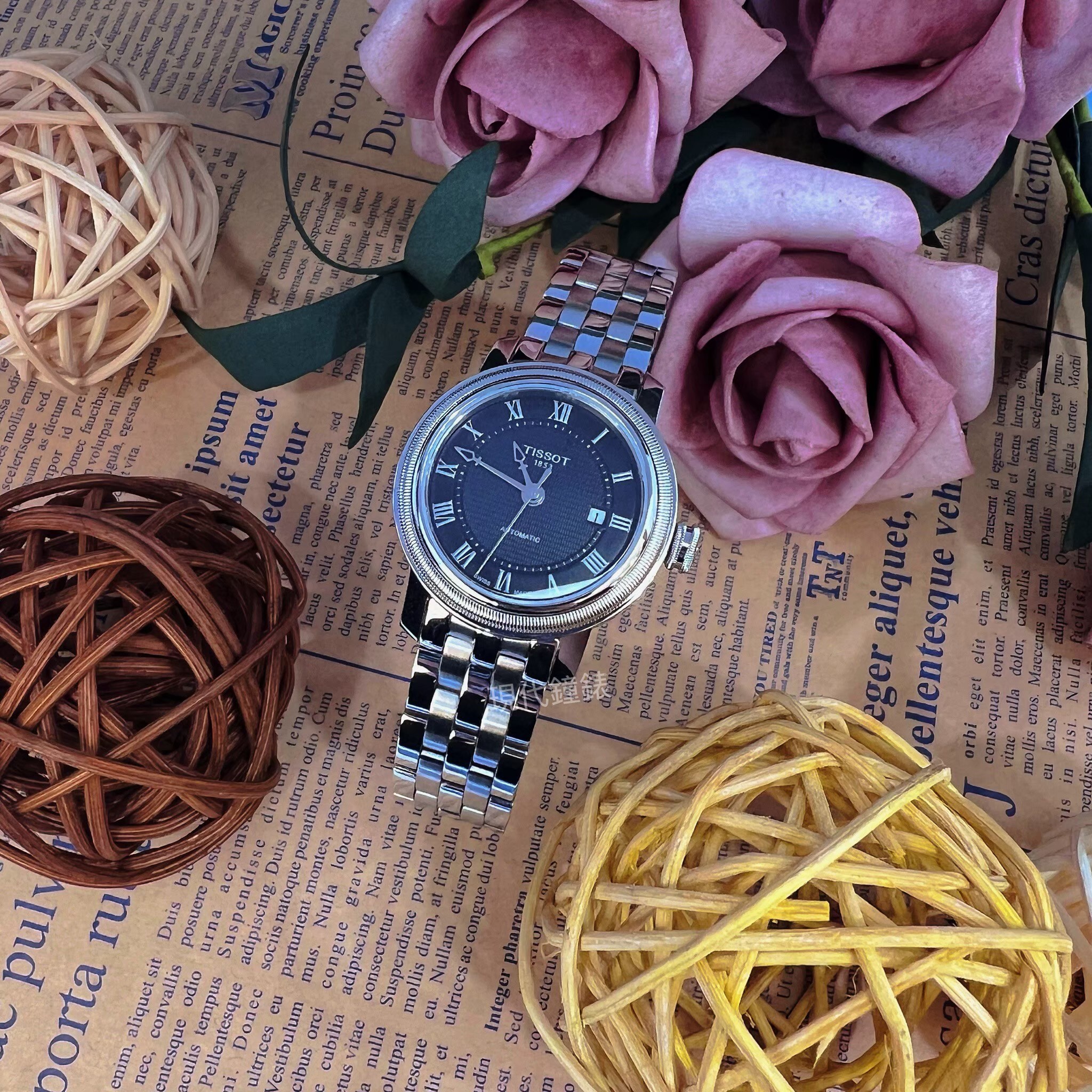 【TISSOT天梭】經典羅馬機械女錶T097007110530 29mm 現代鐘錶