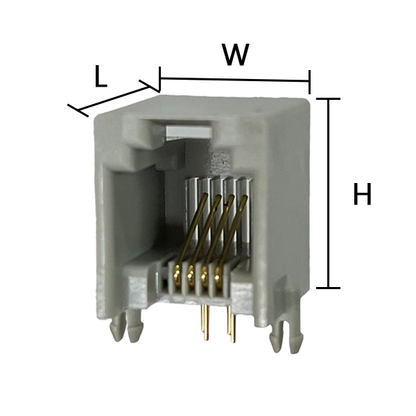 PCB式,電話座,尺寸規格標示