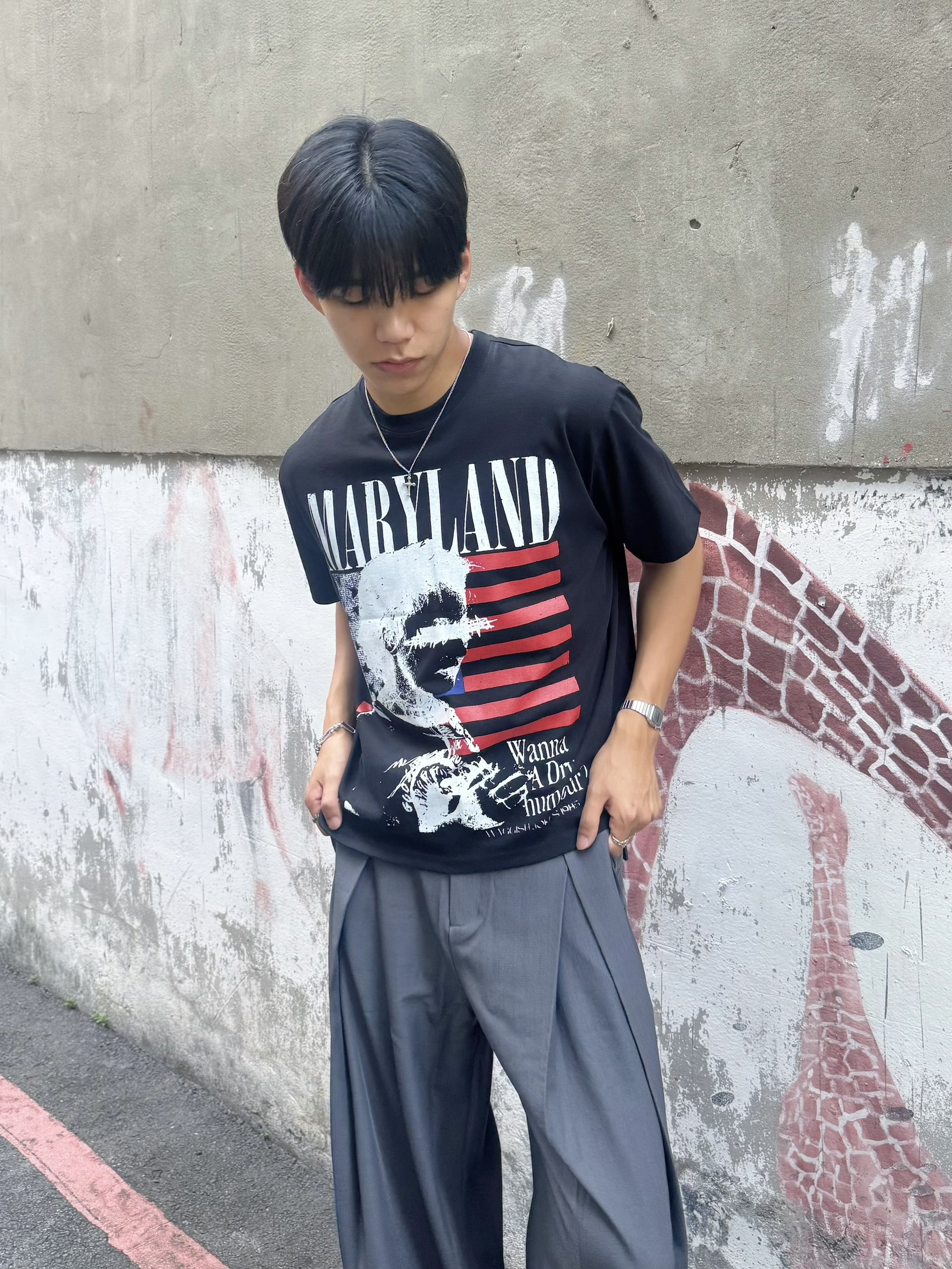 美國國旗短版BOXY短袖 (3color)