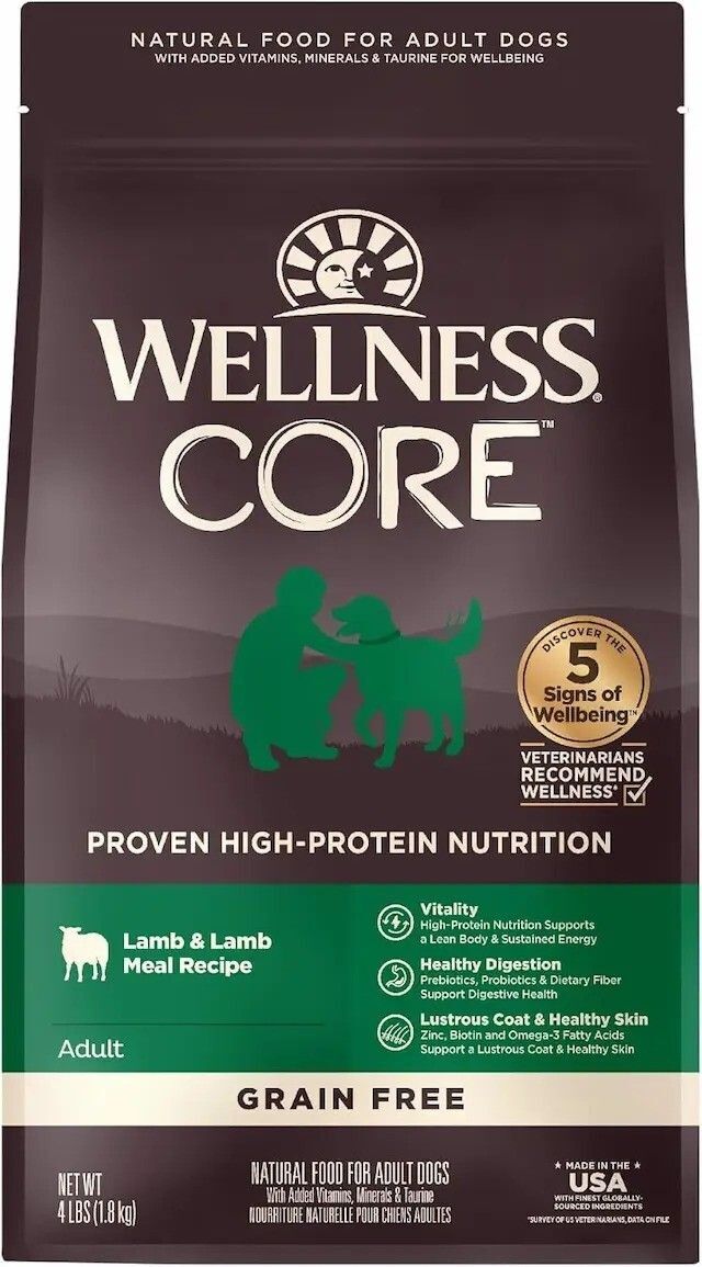 Wellness Core Grain Free Dry Dog Food - Lamb．4lb/12lb/22lb