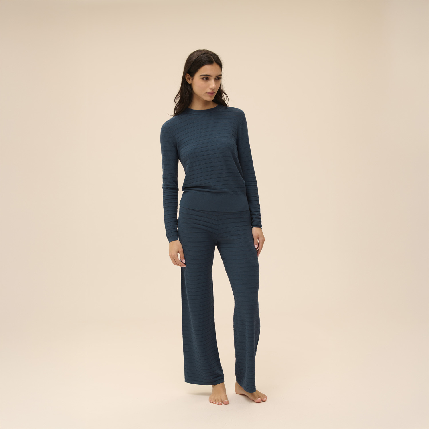 POLLEN 憧憬 長褲 藍碧璽