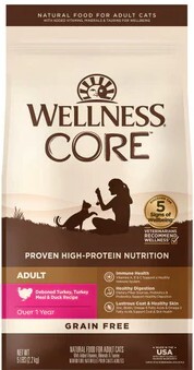 Wellness Core Adult Turkey, Turkey Meal & Duck．5lb/11lb