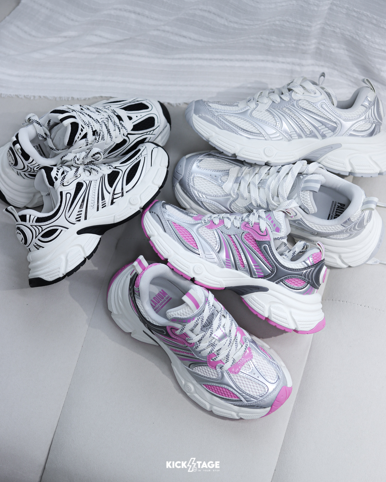 女鞋 PALLADIUM PALLAEIFFEL 埃菲爾 鐵塔 白銀 白粉 白黑 厚底 網眼 透氣 老爹鞋 休閒鞋 白銀【94556-199】白粉【94556-671】白黑【94577-019】