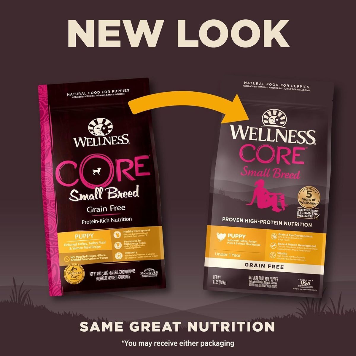 Wellness Core  無榖物小型幼犬配方4lb( 新包裝)