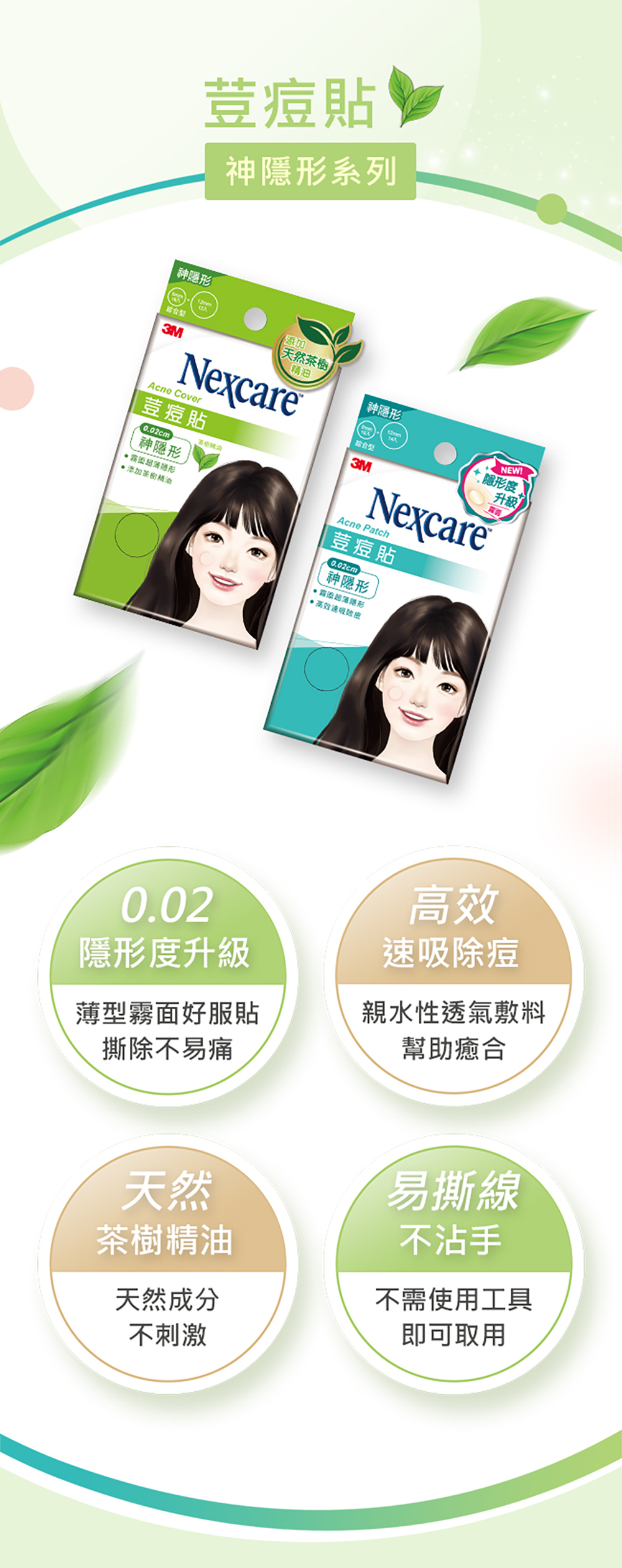 3M Nexcare 荳痘貼 神隱形小痘 (8mm x 60粒) 霧面超薄隱形｜高效速吸除痘