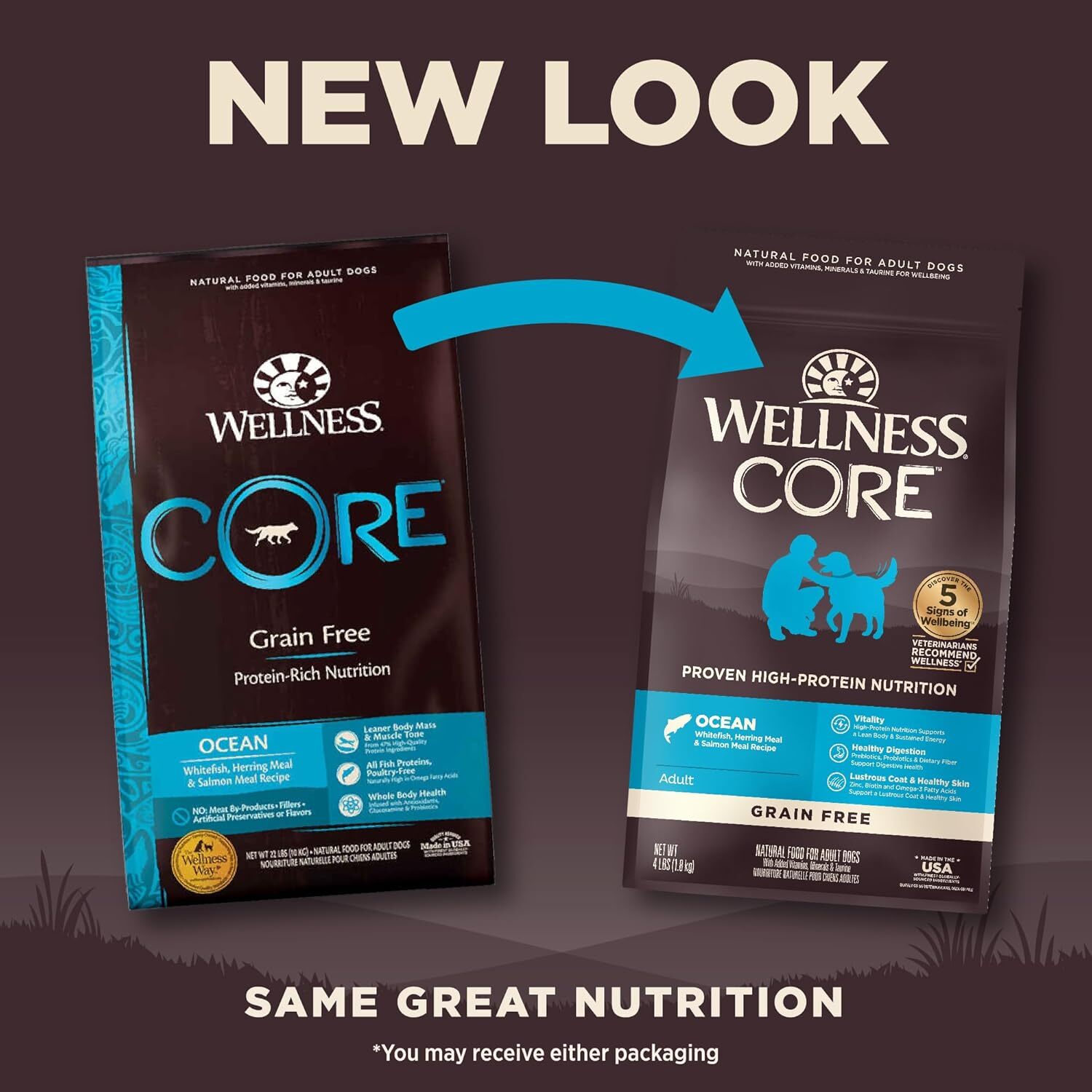 Wellness Core  Whitefish, Herring, Salmon, Menhaden Fish．4lb/12lb/22lb