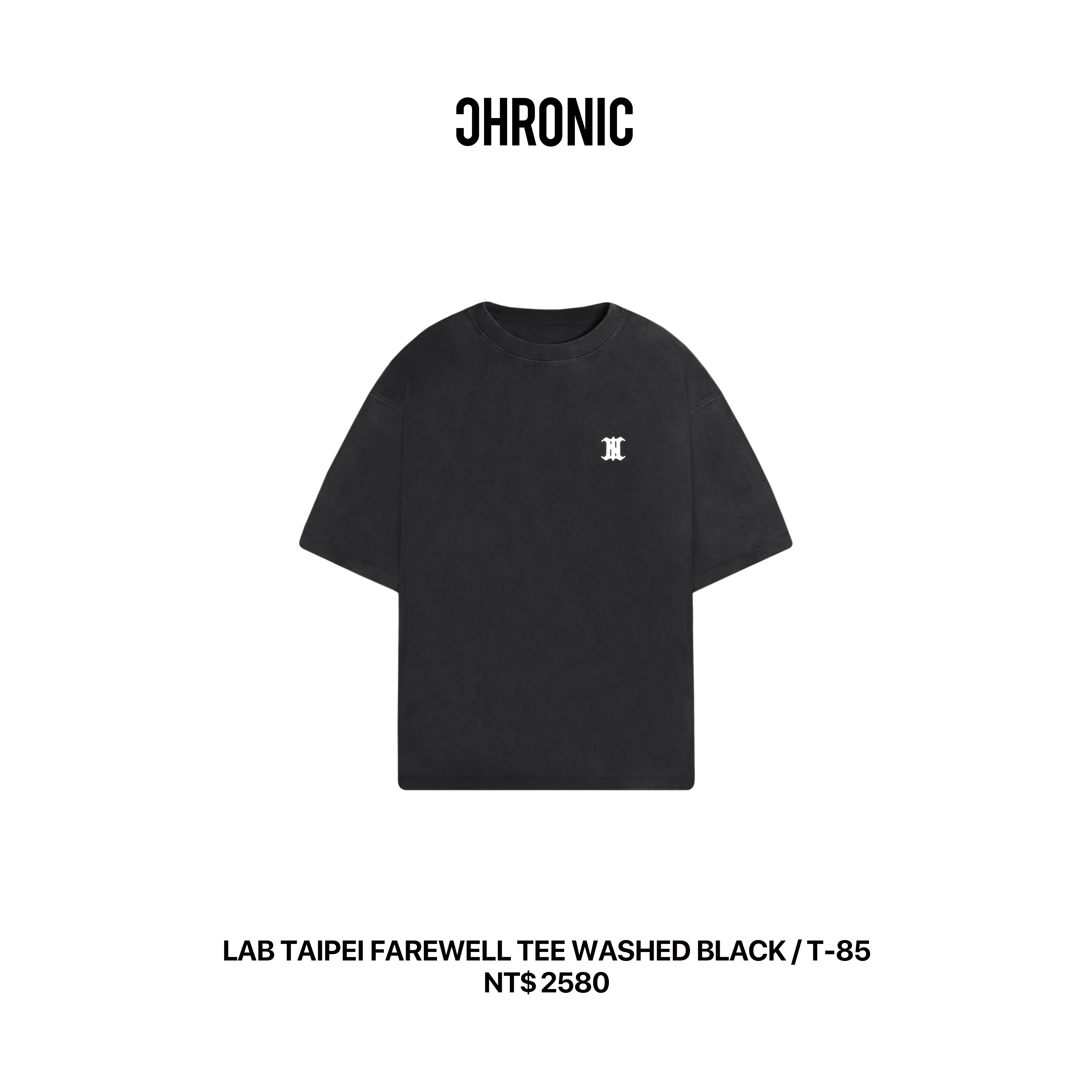 LAB TAIPEI FAREWELL TEE WASHED BLACK / T-85