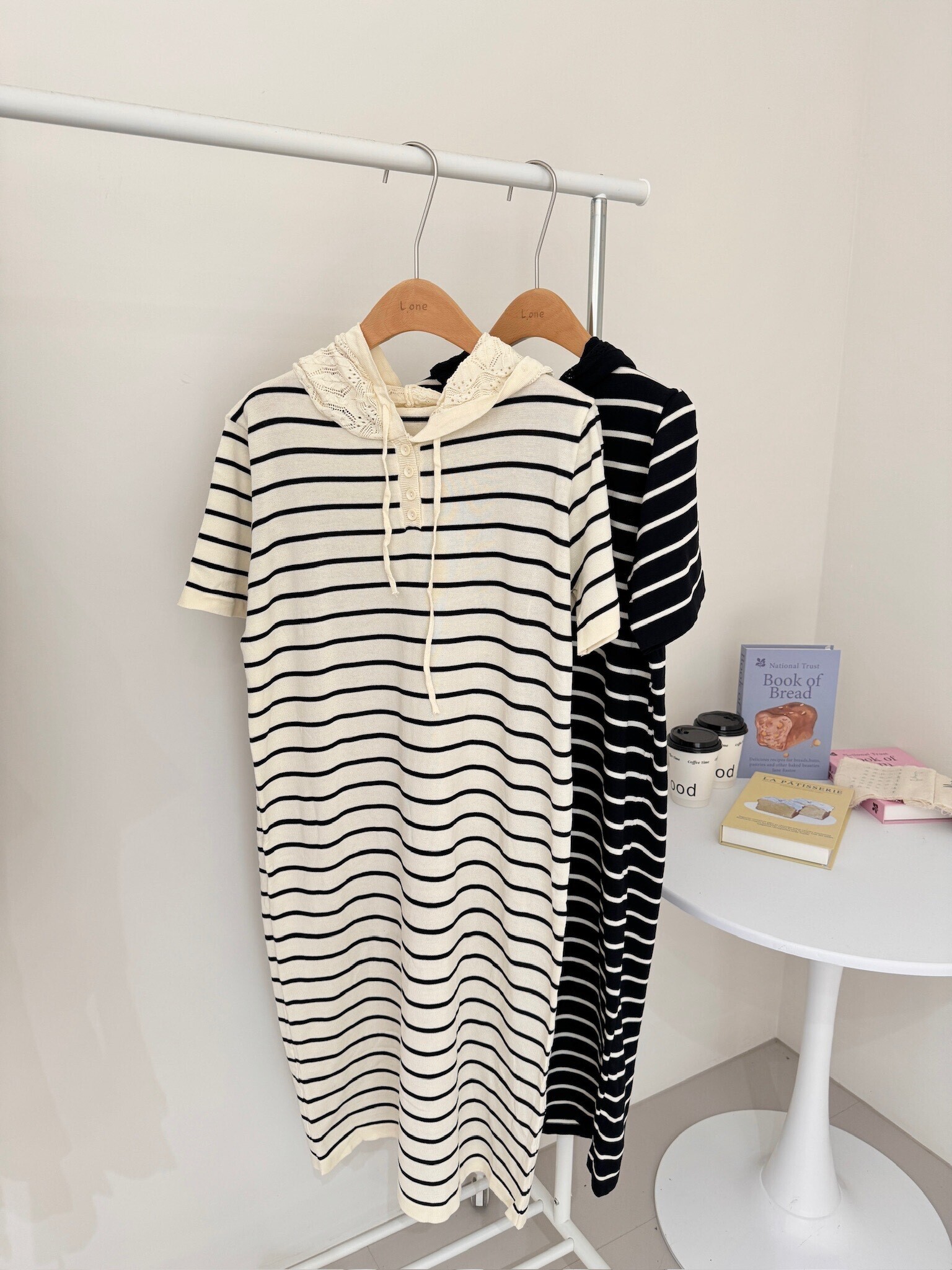 慵懶條紋針織洋裝