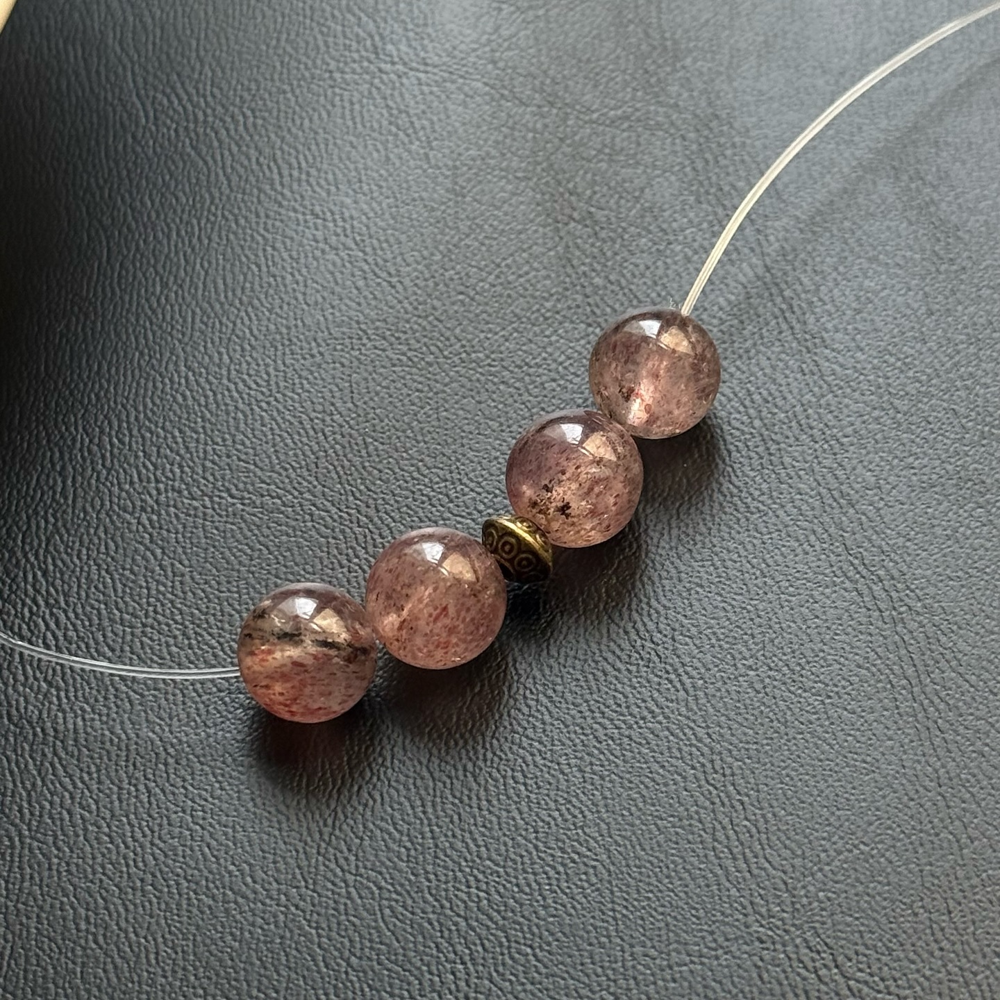 [原石] 金屬隔珠配件黃銅隔珠 水晶手串材料 一組10個 A1