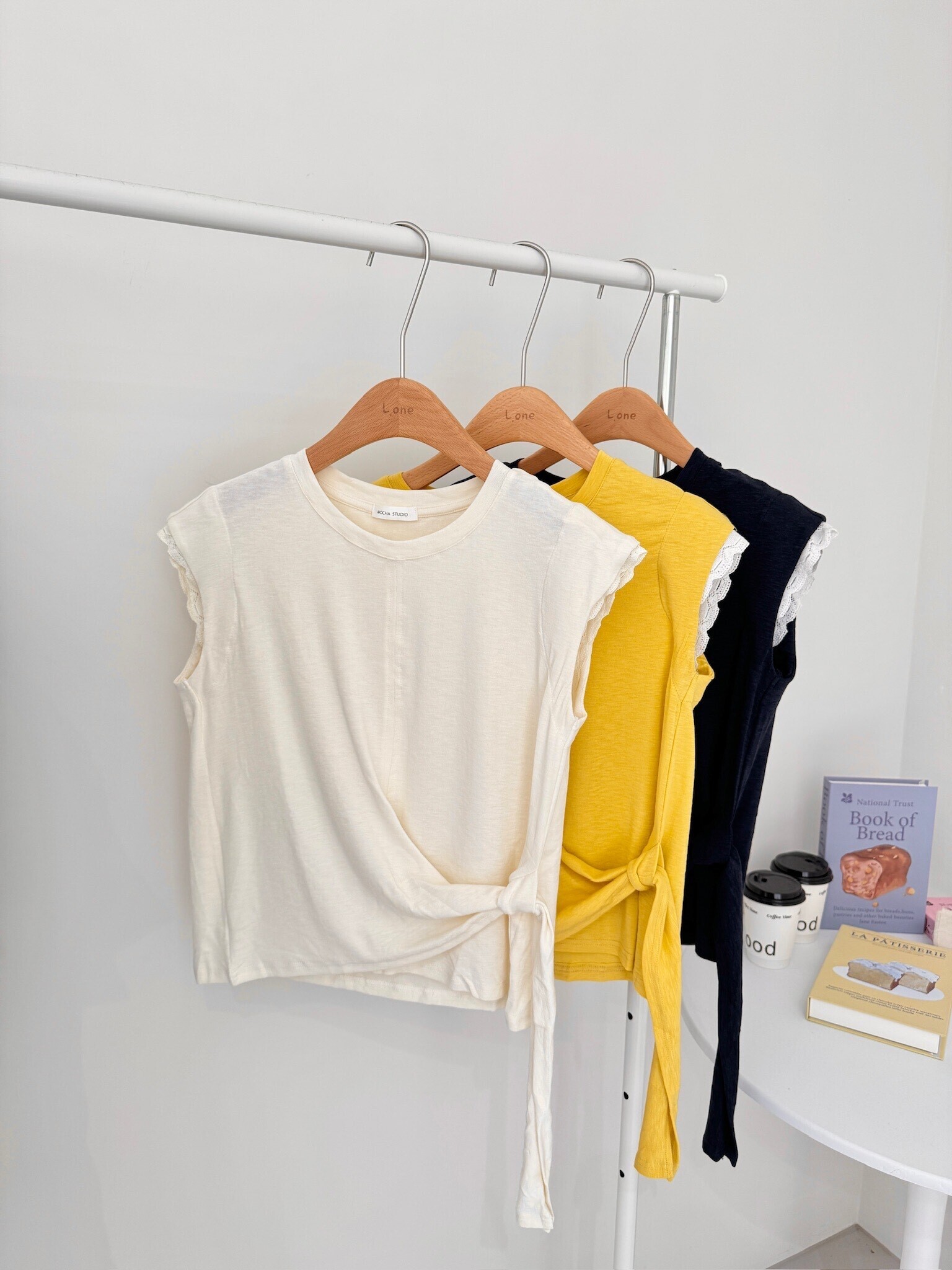 袖口雕花假兩件上衣