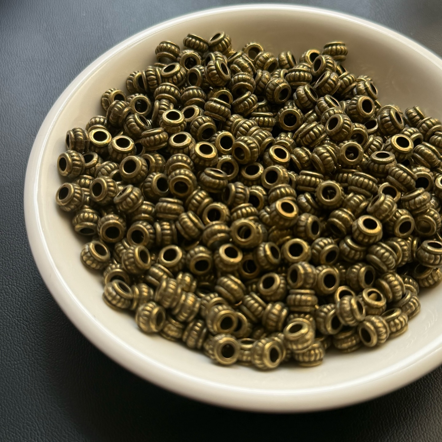 [原石] 金屬隔珠配件黃銅隔珠 水晶手串材料 一組10個 A2