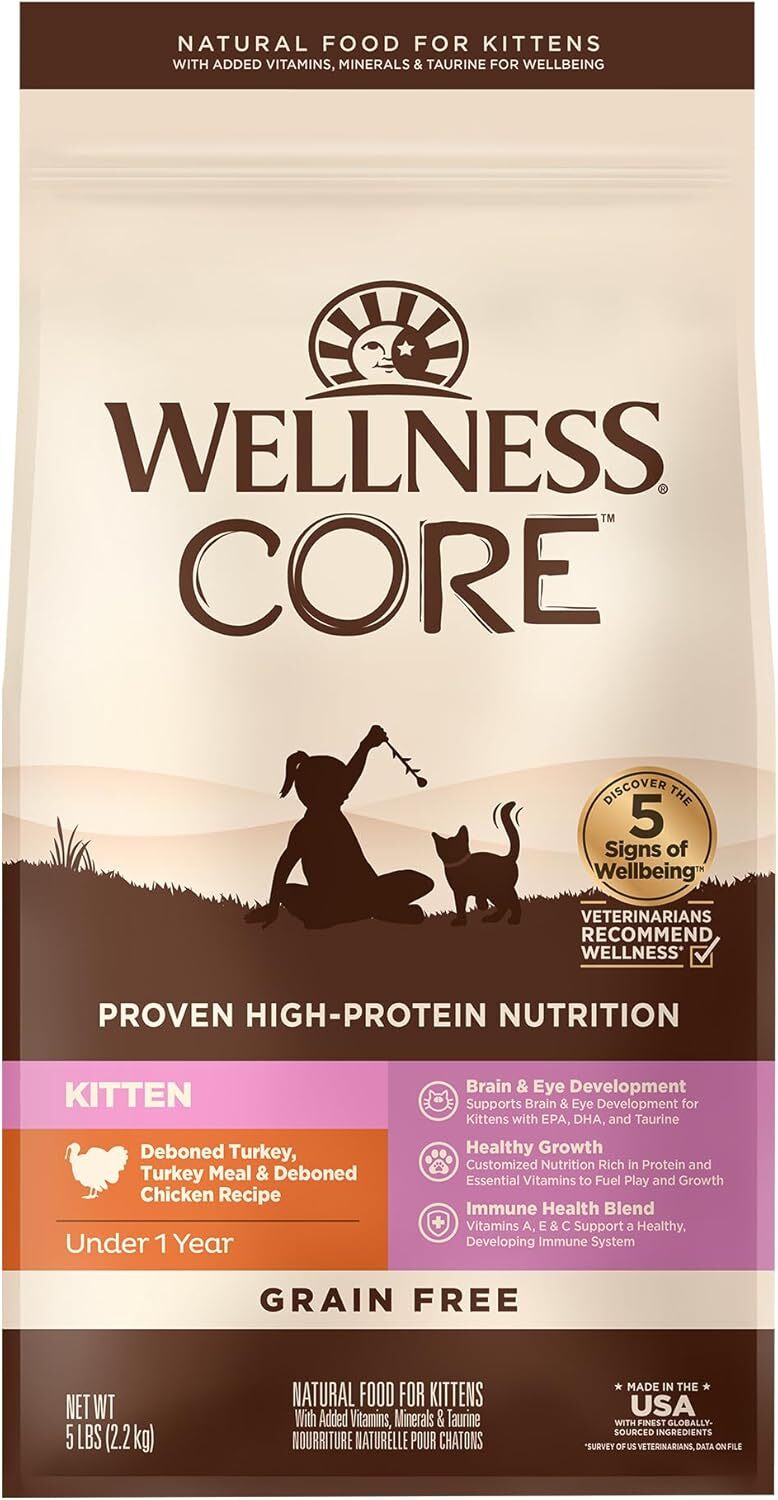 Wellness Core Kitten: Deboned Turkey, Turkey Meal & Deboned Chicken．2lb/5lb