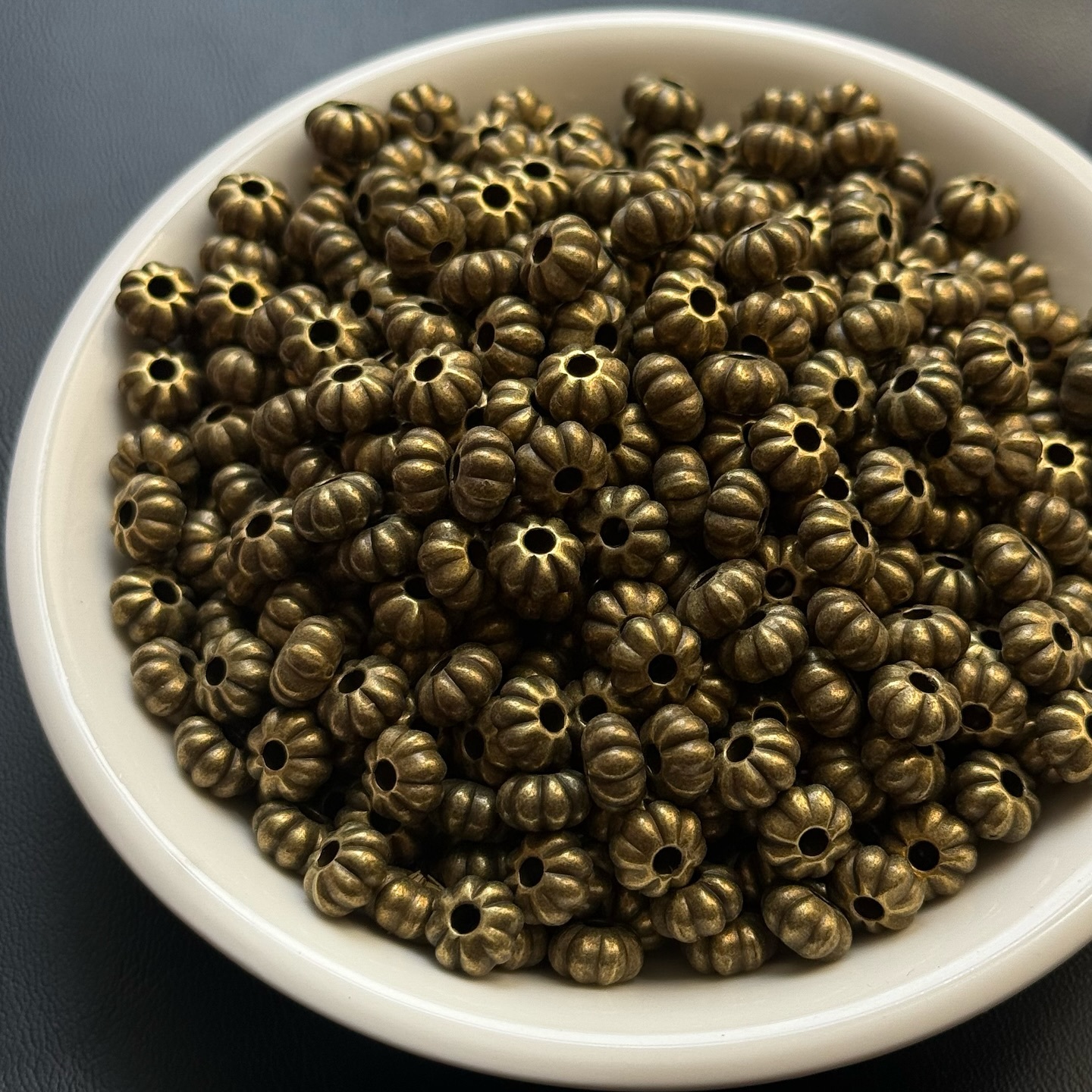 [原石] 金屬隔珠配件黃銅隔珠 水晶手串材料 花 一組10個 A4