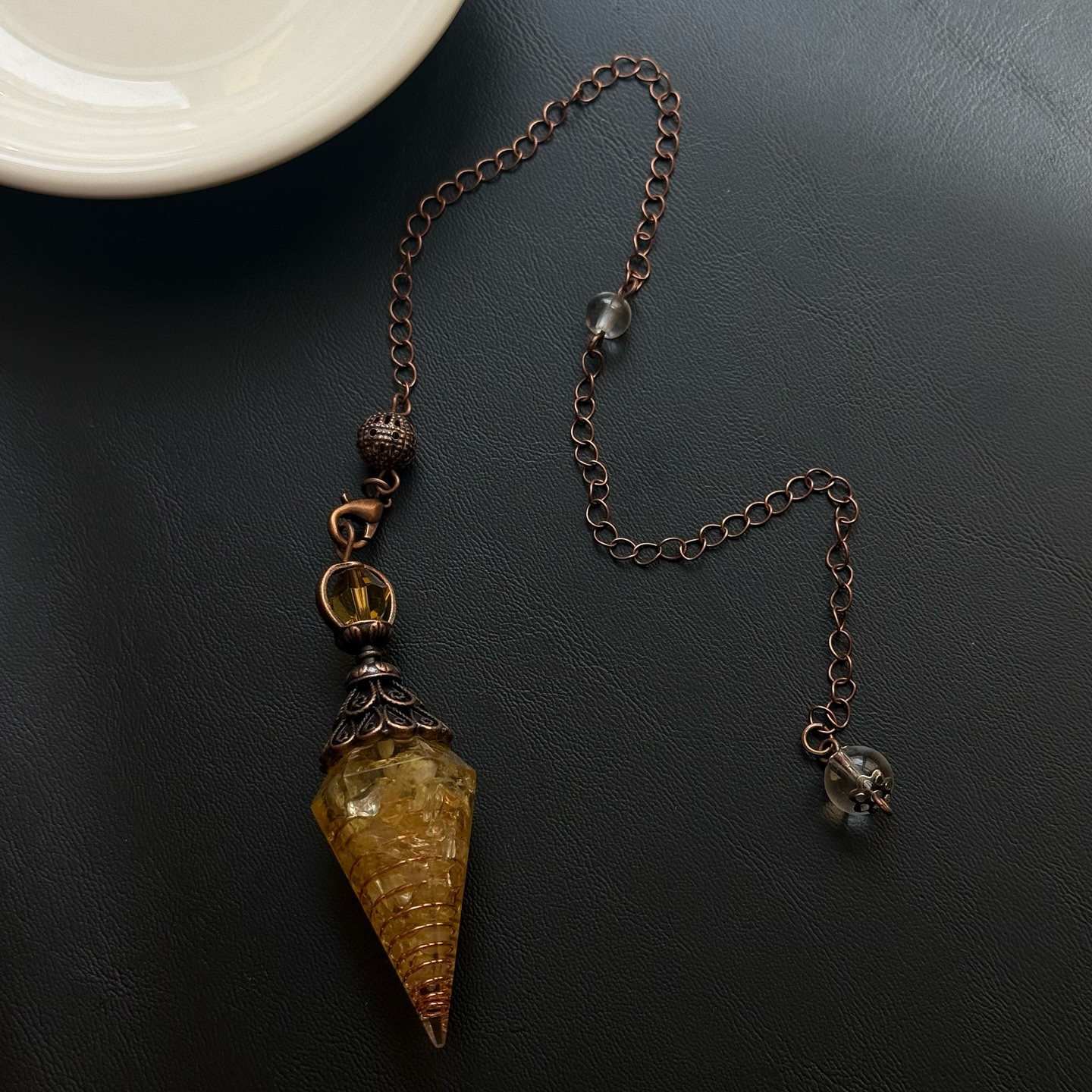 [原石] 黃水晶 奧剛靈擺