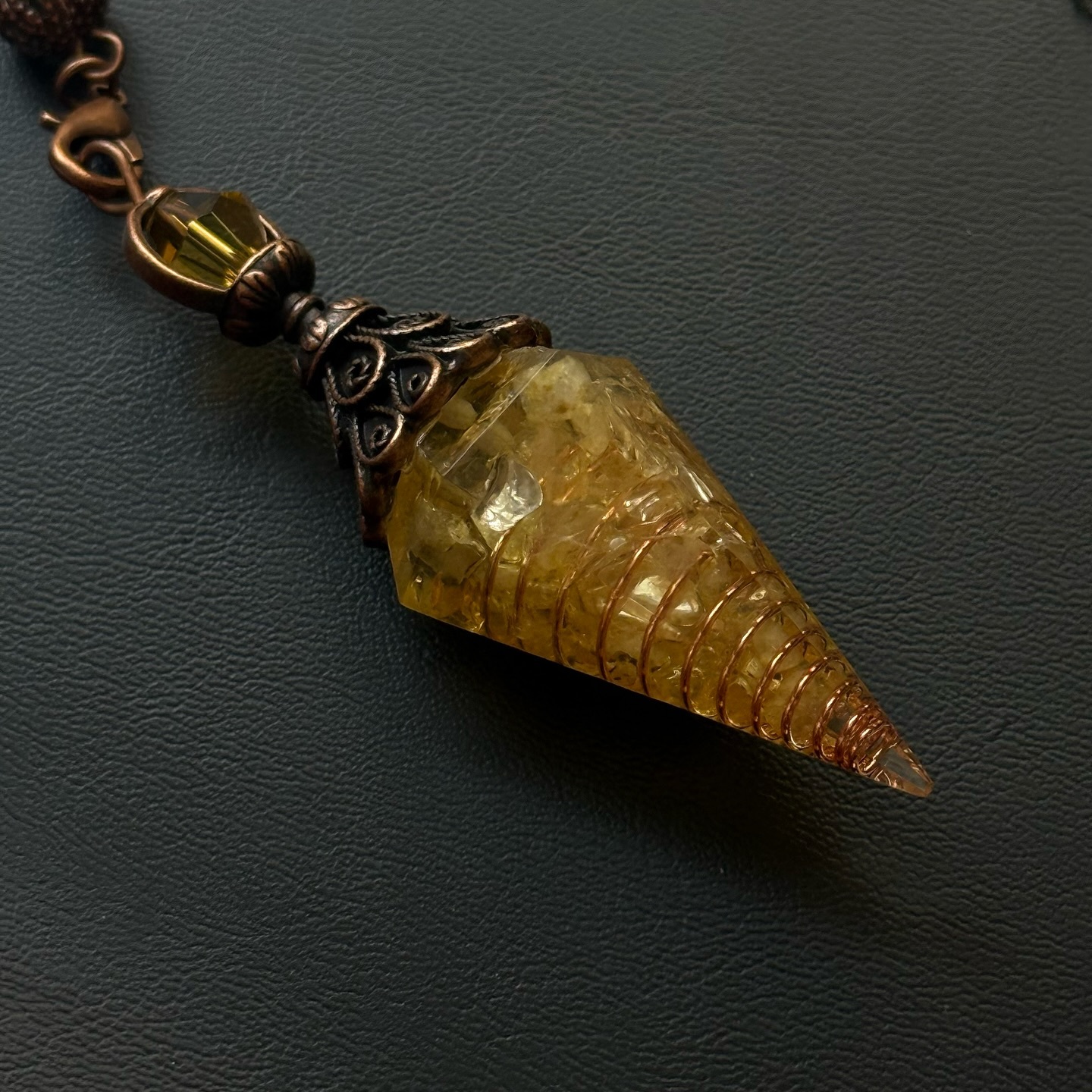 [原石] 黃水晶 奧剛靈擺