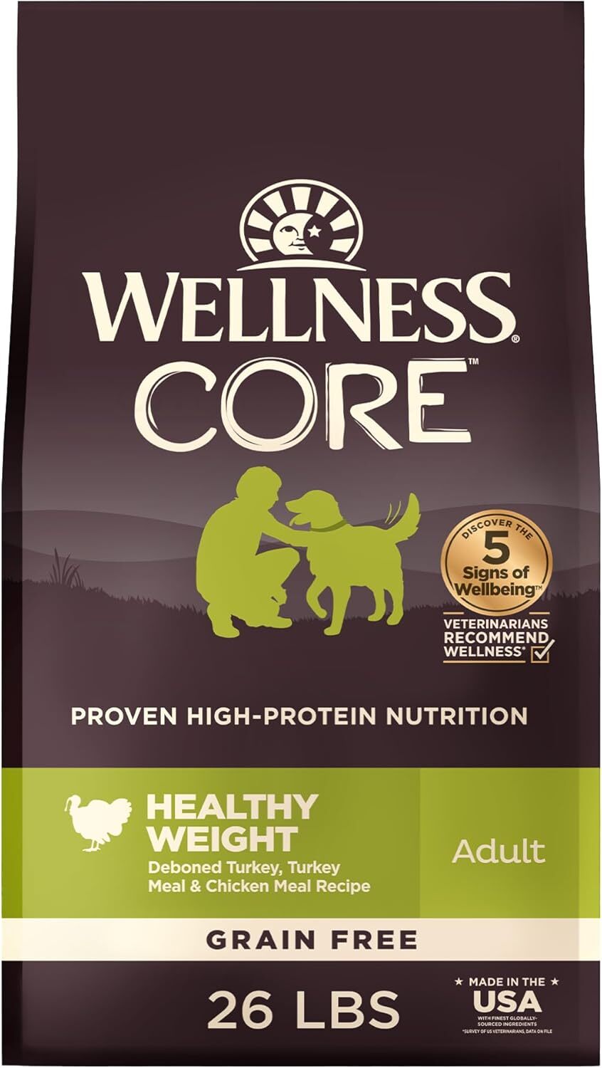 Wellness Core Grain Free Protein-Rich Nutrition - Turkey,Turkey Meal & Chicken Meal Recipe．4lb/12lb/24lb