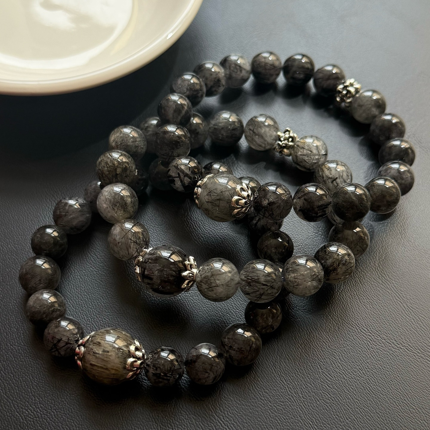 [原石] 黑髮晶 水晶手串 設計款手串