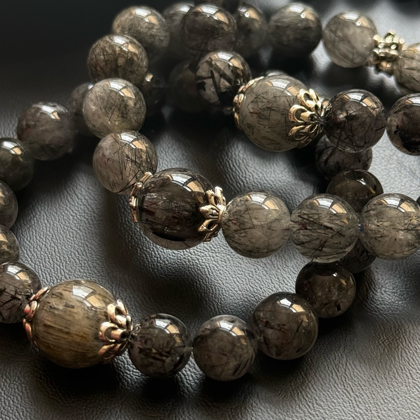 [原石] 黑髮晶 水晶手串 設計款手串