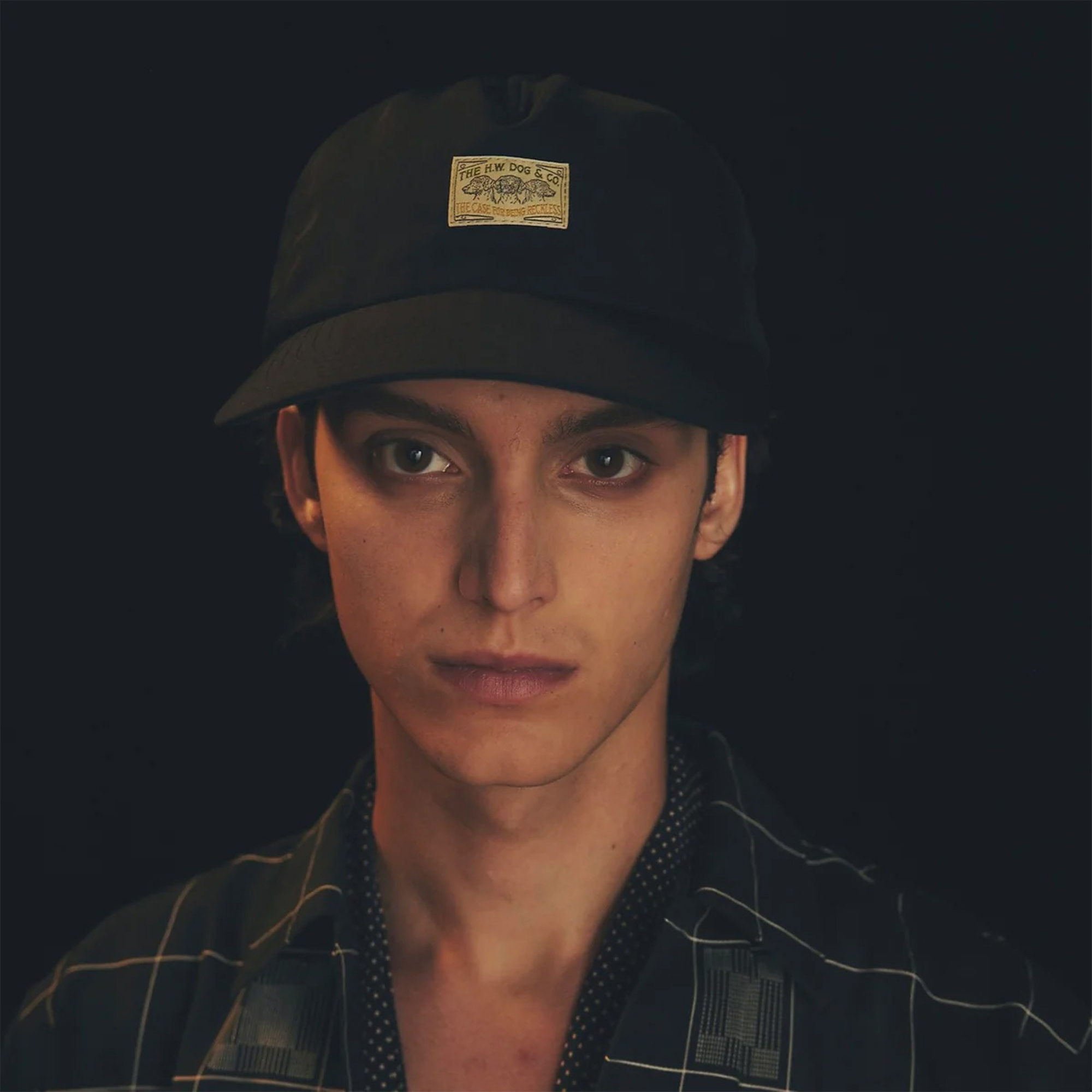 帽子 BIG BRIM M STYLE CAP - Black D-01013 D-01013 Big Brim M Cap Black - MODE MAN