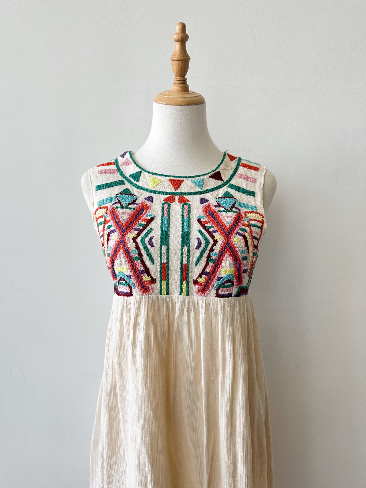 嘉年華會墨西哥刺繡背心連身裙