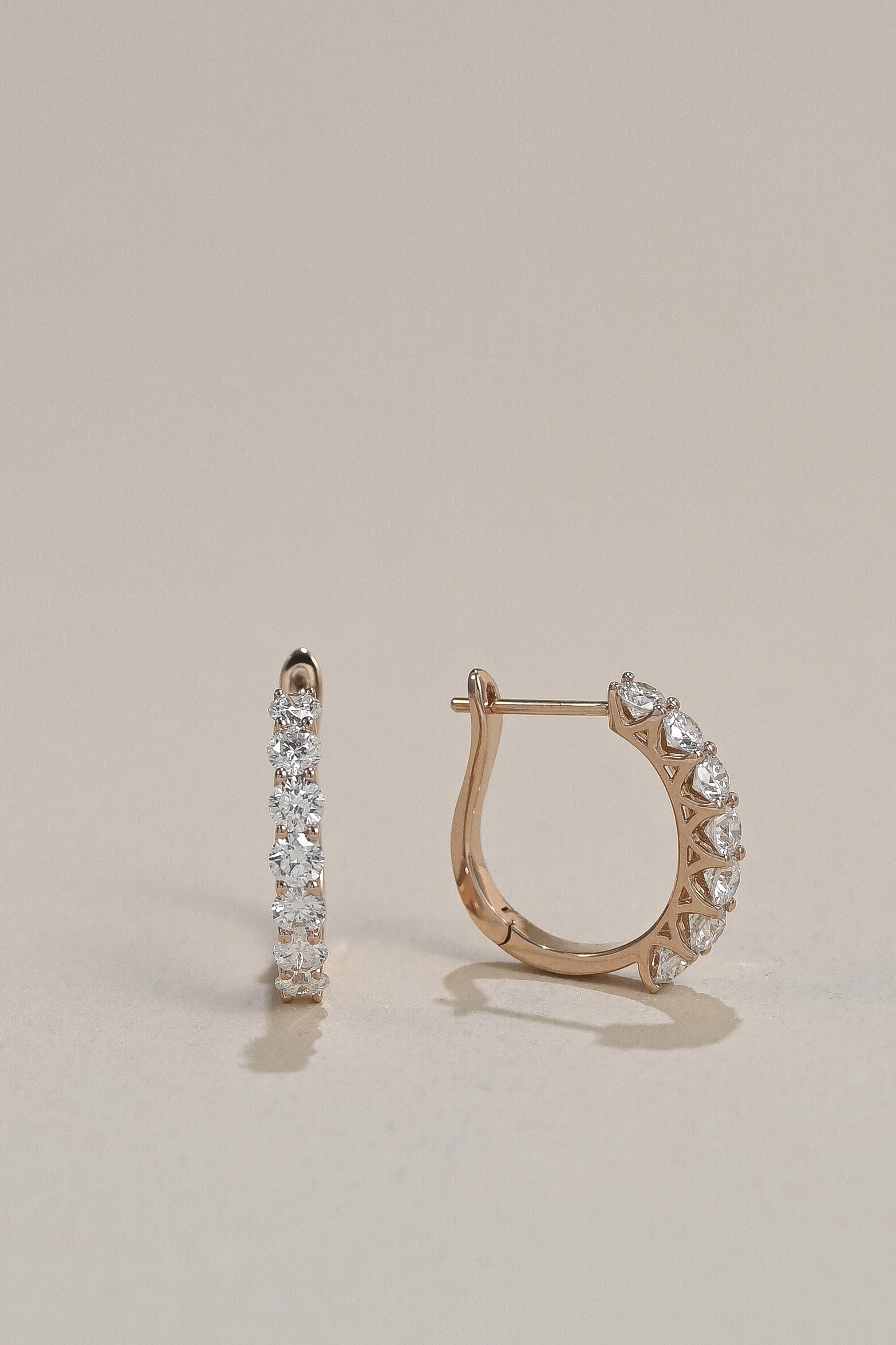 18K Glamouri Diamond Earring Hoop