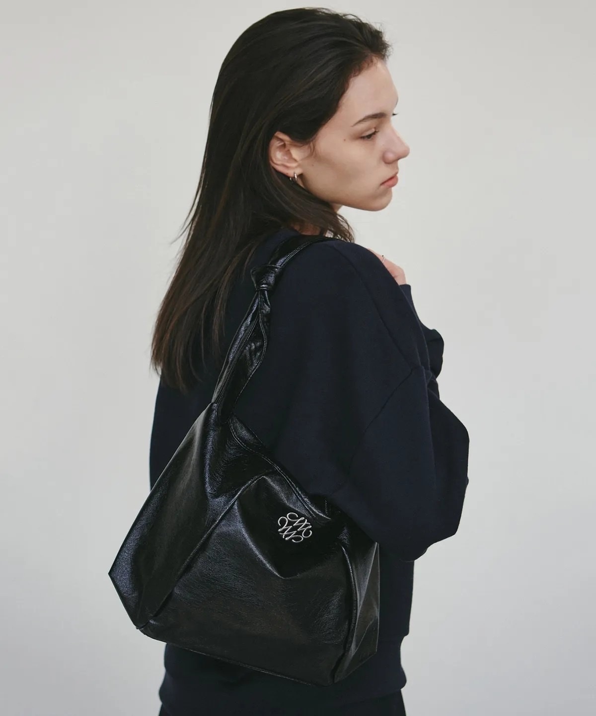 🇰🇷 NICK&NICOLE SQUARE SHOULDER BAG 黑色 大容量 肩背包 斜背包