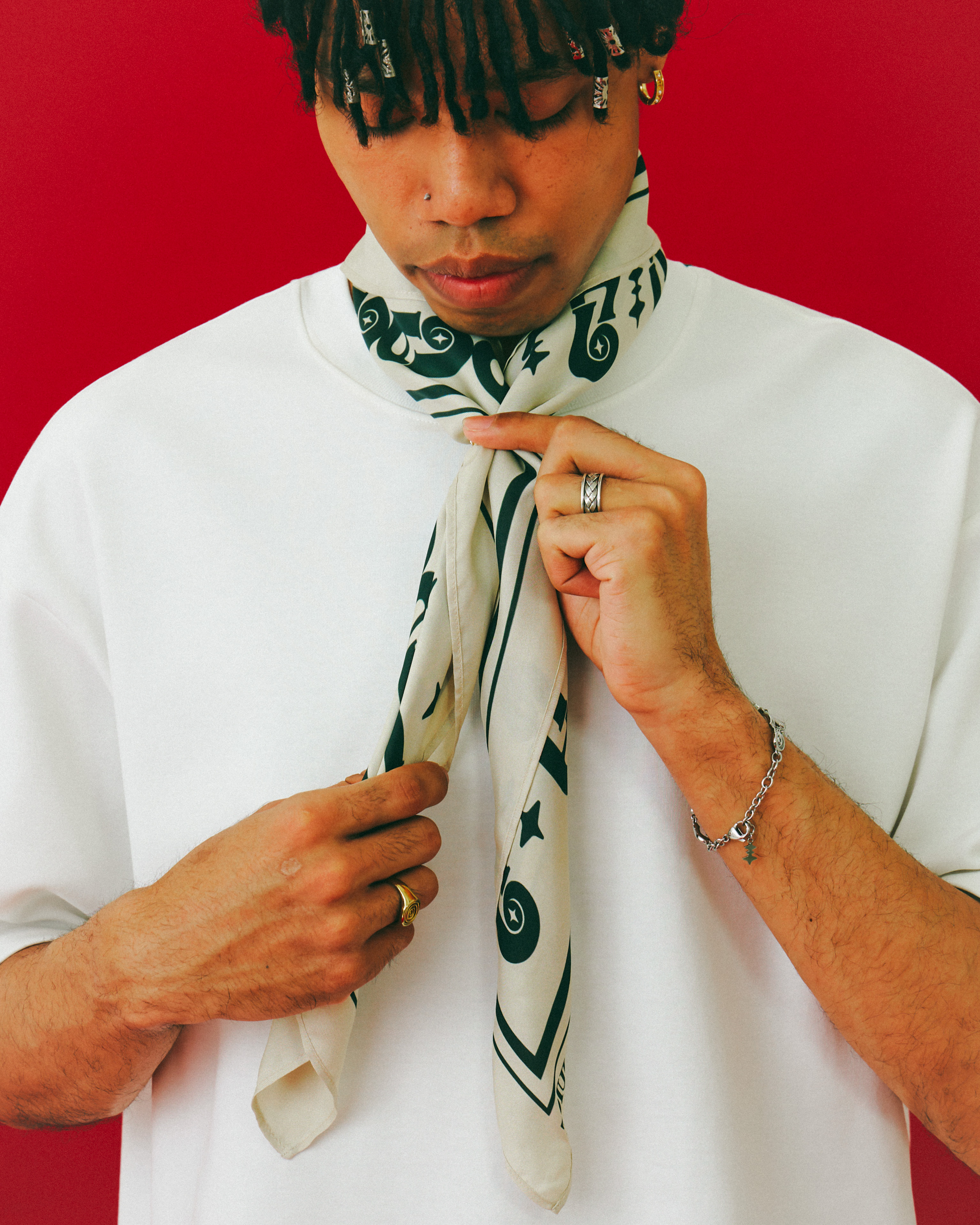 A.J. MONOGRAM BANDANA