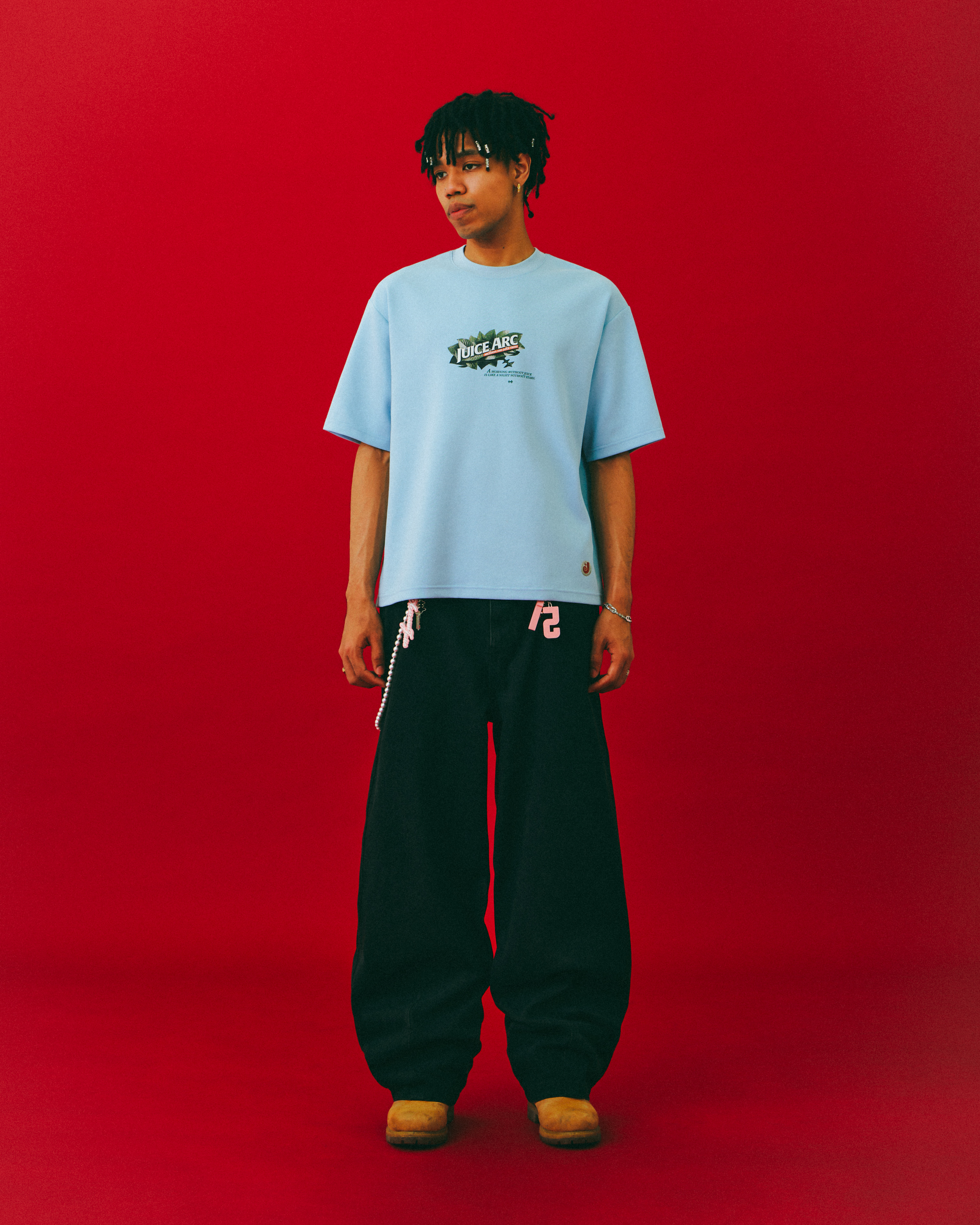 A.J. APPLE JUICE TEE - SKY BLUE