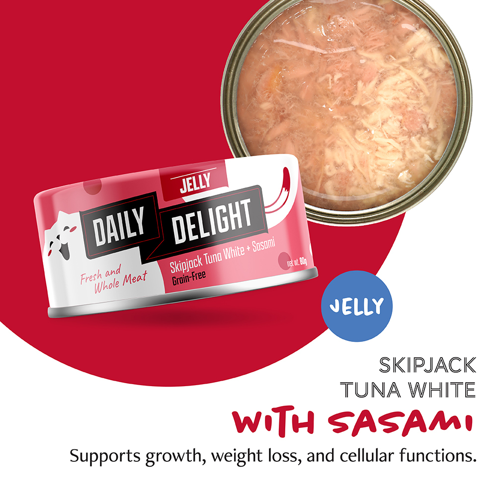Daily Delight JELLY 啫喱 白鰹吞拿魚+雞胸肉 80g (任選6罐$90)