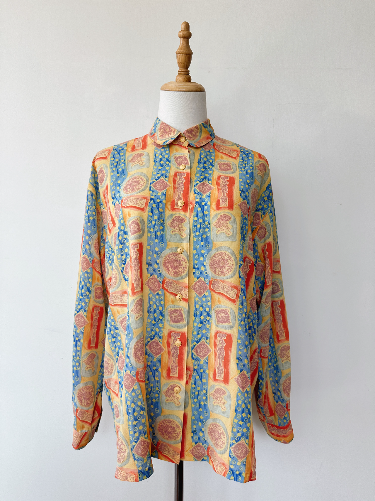 西蘭花與雕像古著上衣