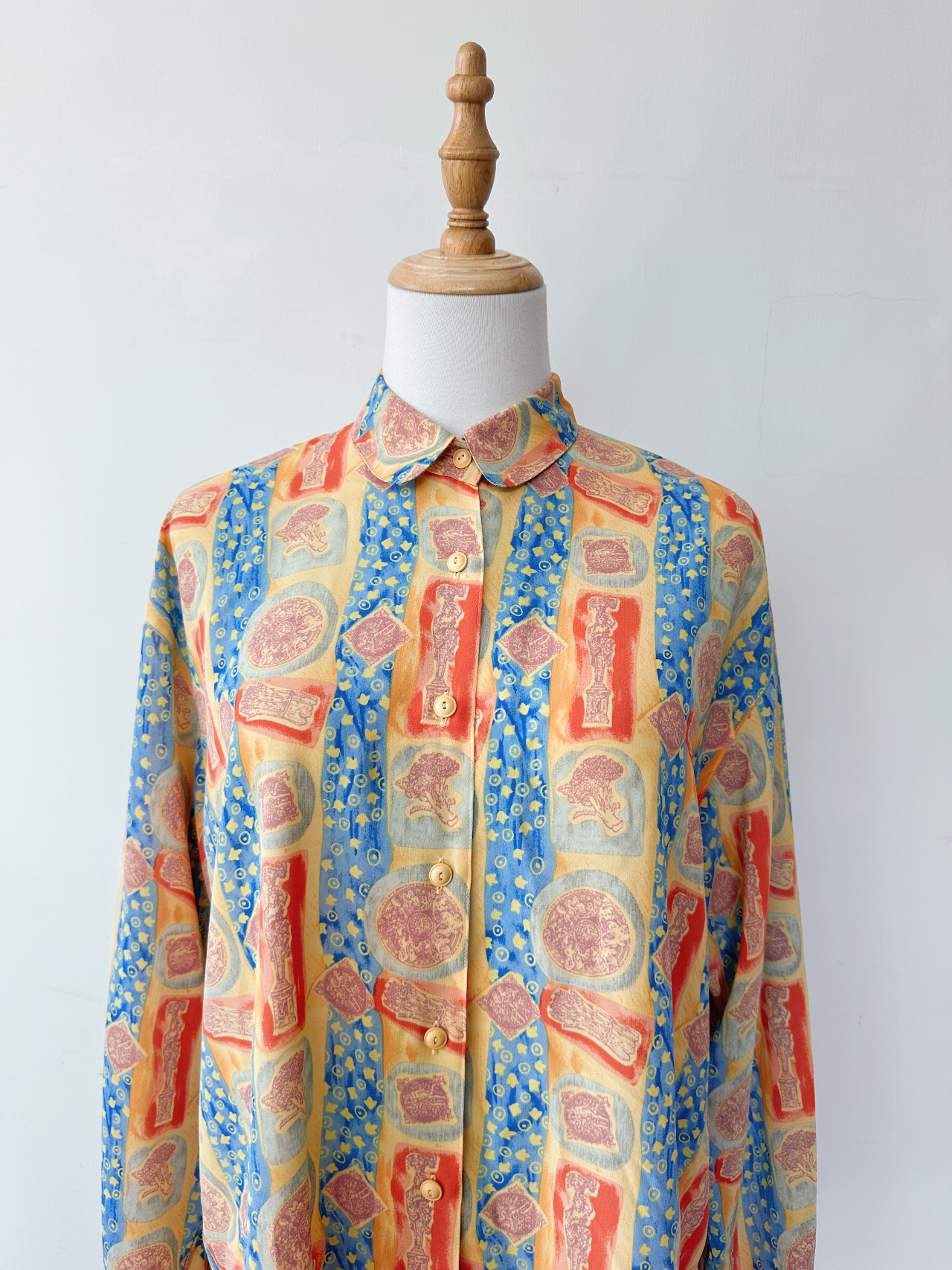 西蘭花與雕像古著上衣