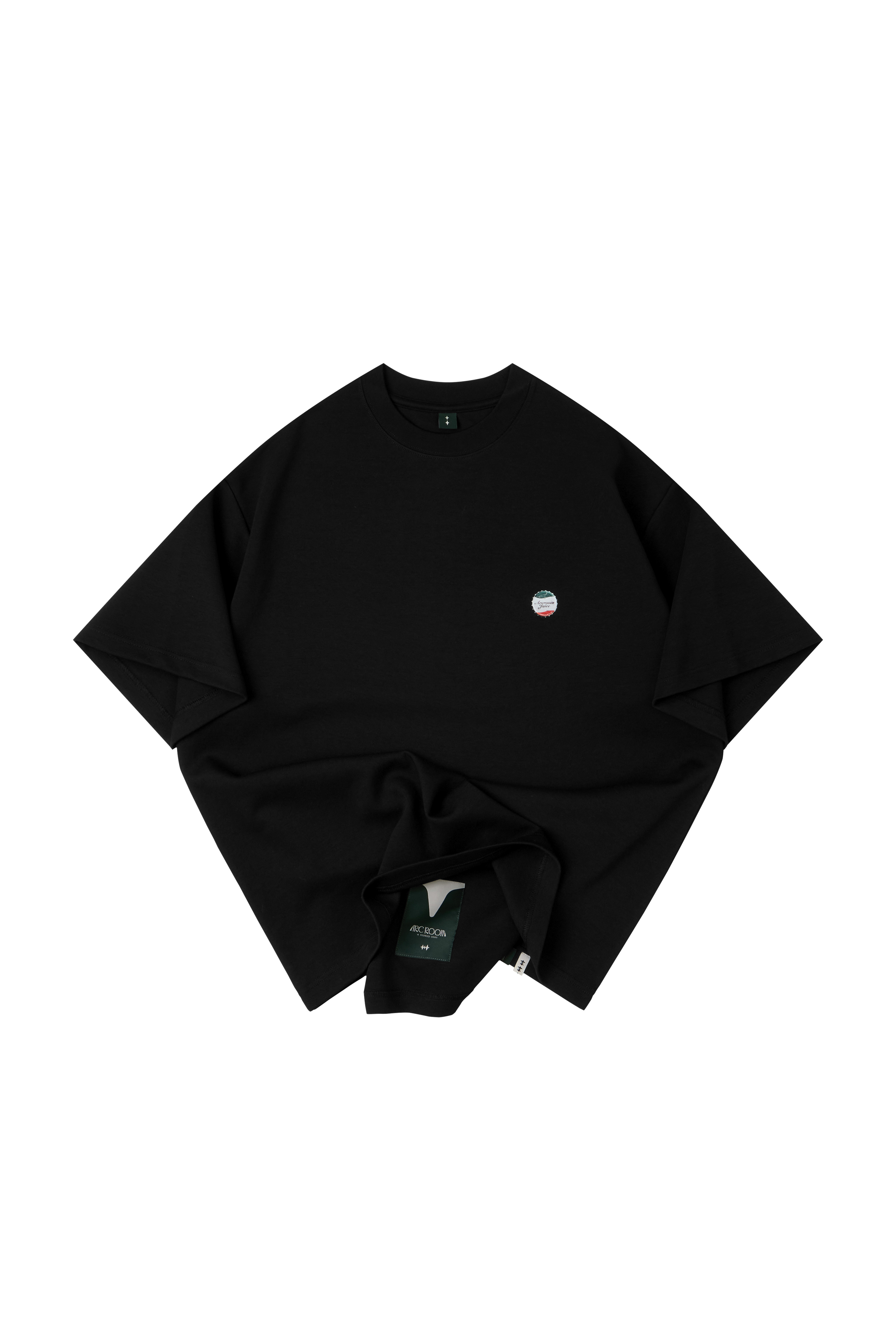 A.J. BOTTLE CAP TEE - BLACK