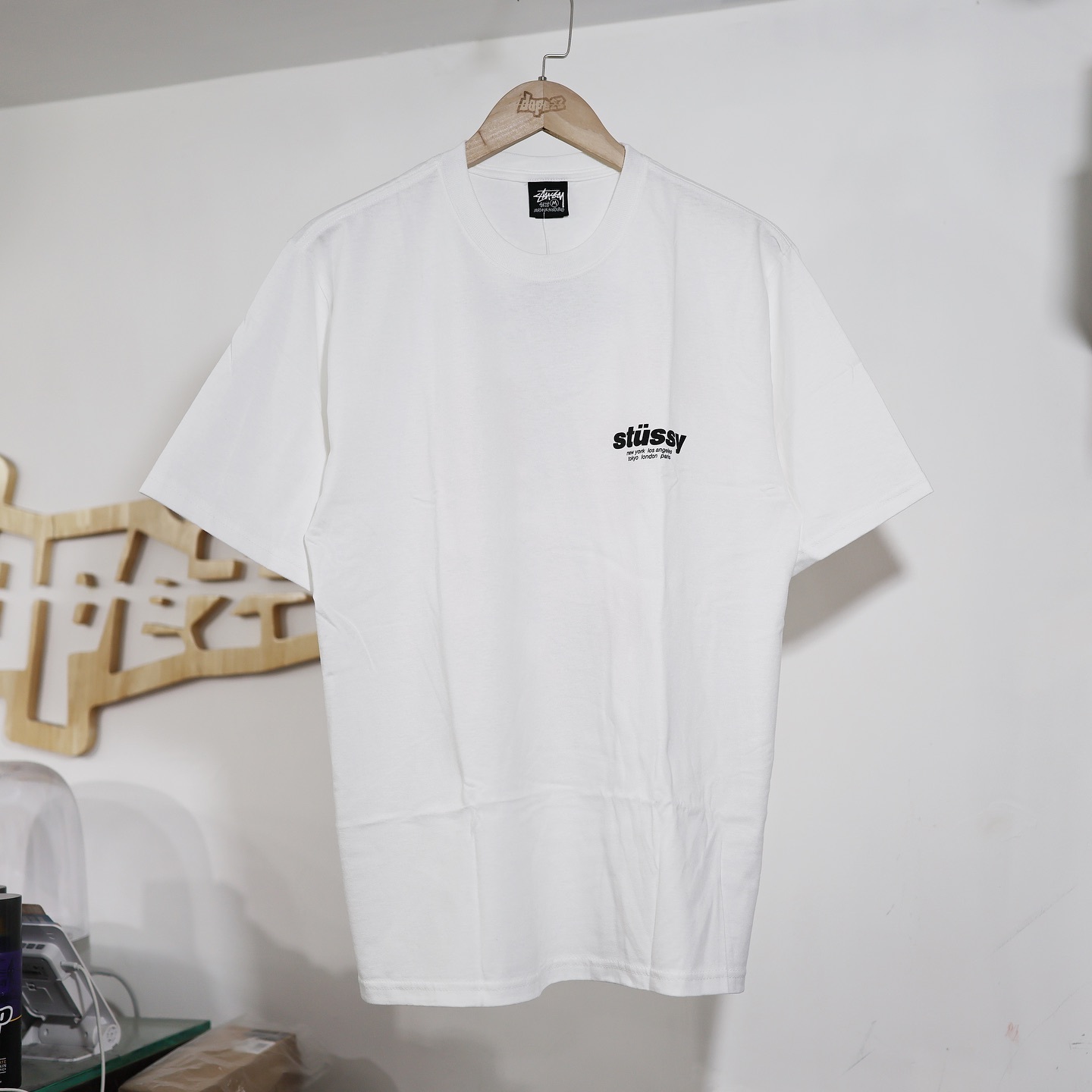 STUSSY ROLLERS TEE WHITE