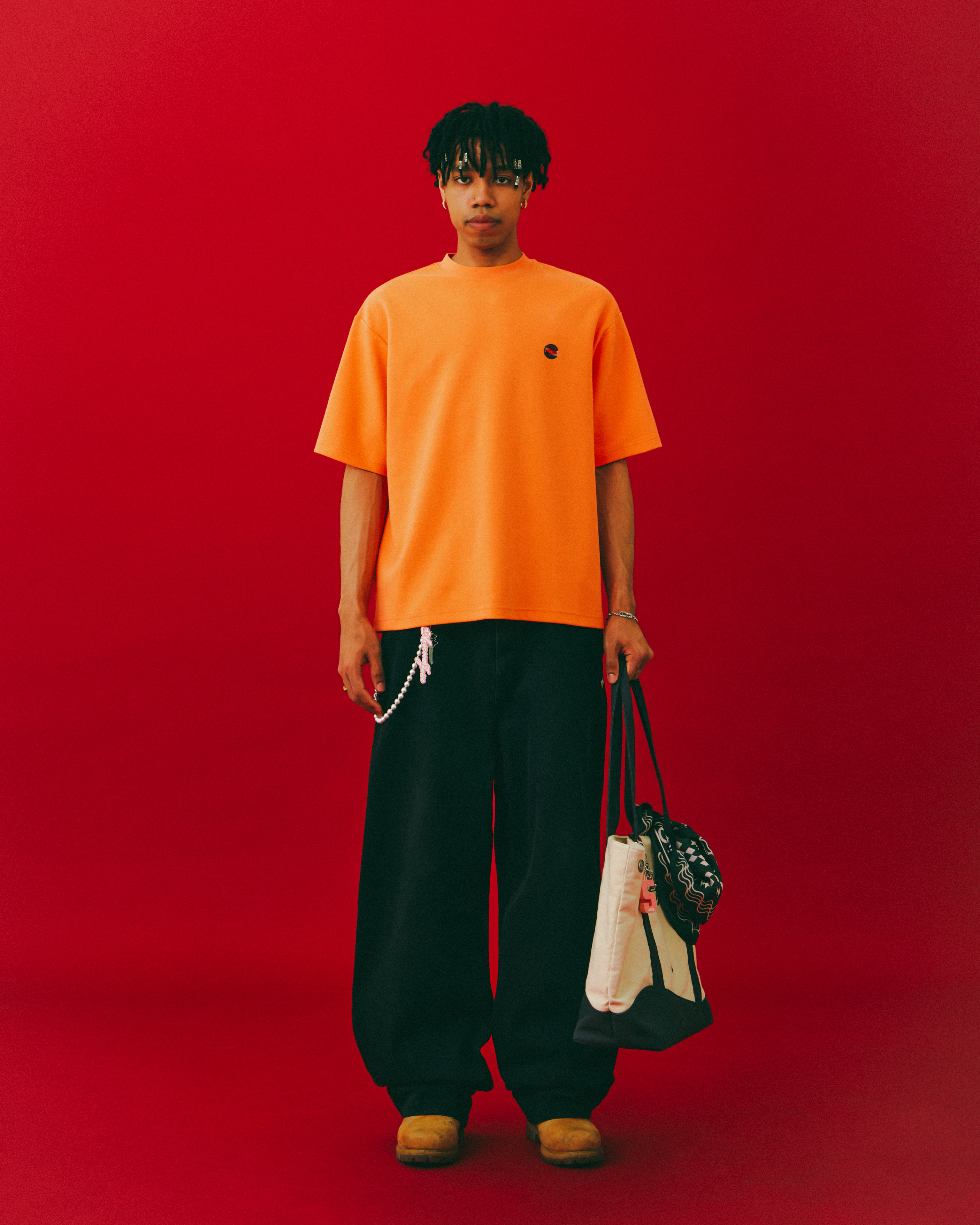 A.J. BOTTLE CAP TEE - ORANGE